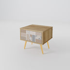 TROPICAL SHAPES Mesita de Noche en Efecto Roble