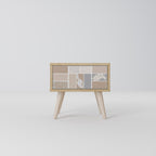 TROPICAL SHAPES Mesita de Noche en Efecto Roble