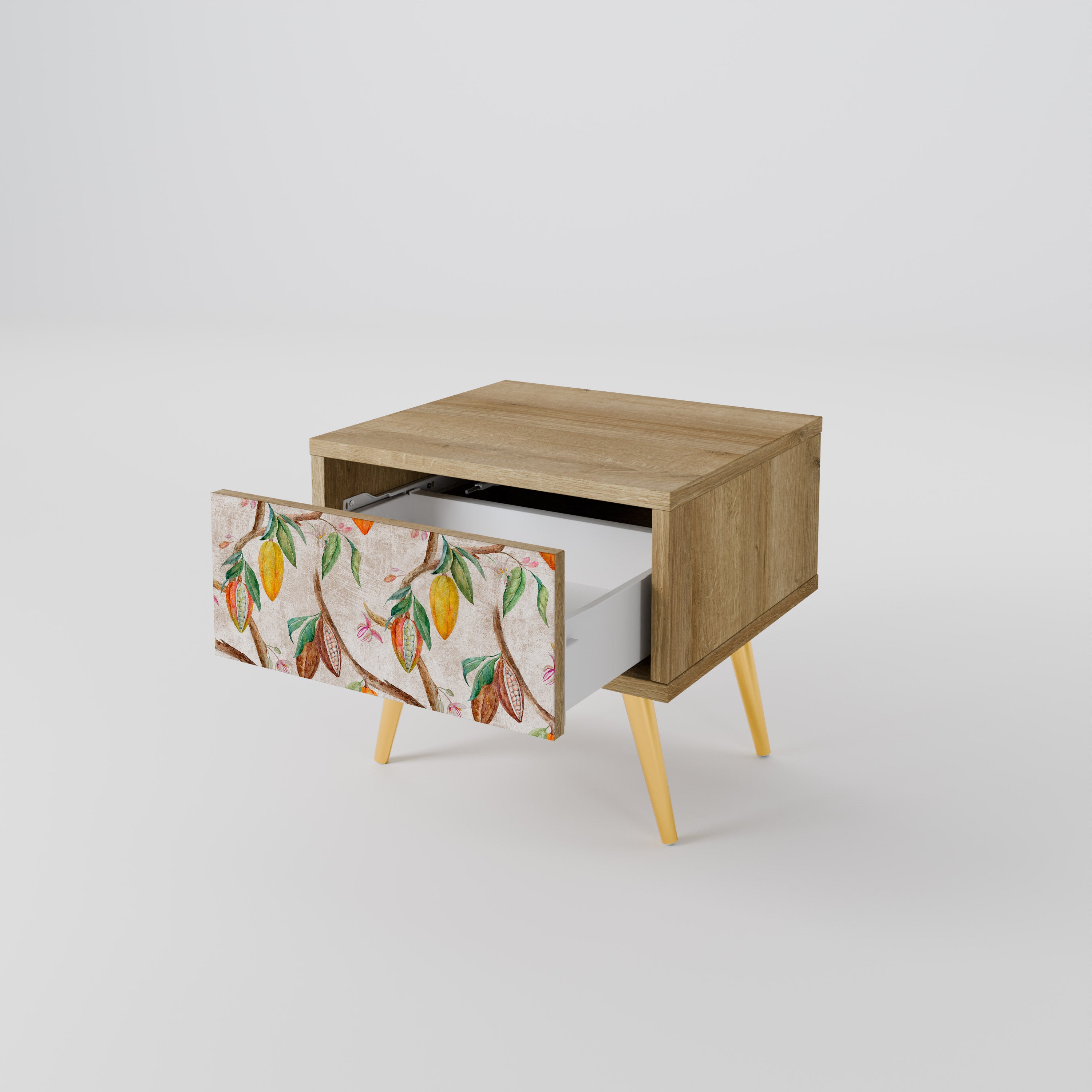 COCOA FRUITS Nightstand in Oak Effect