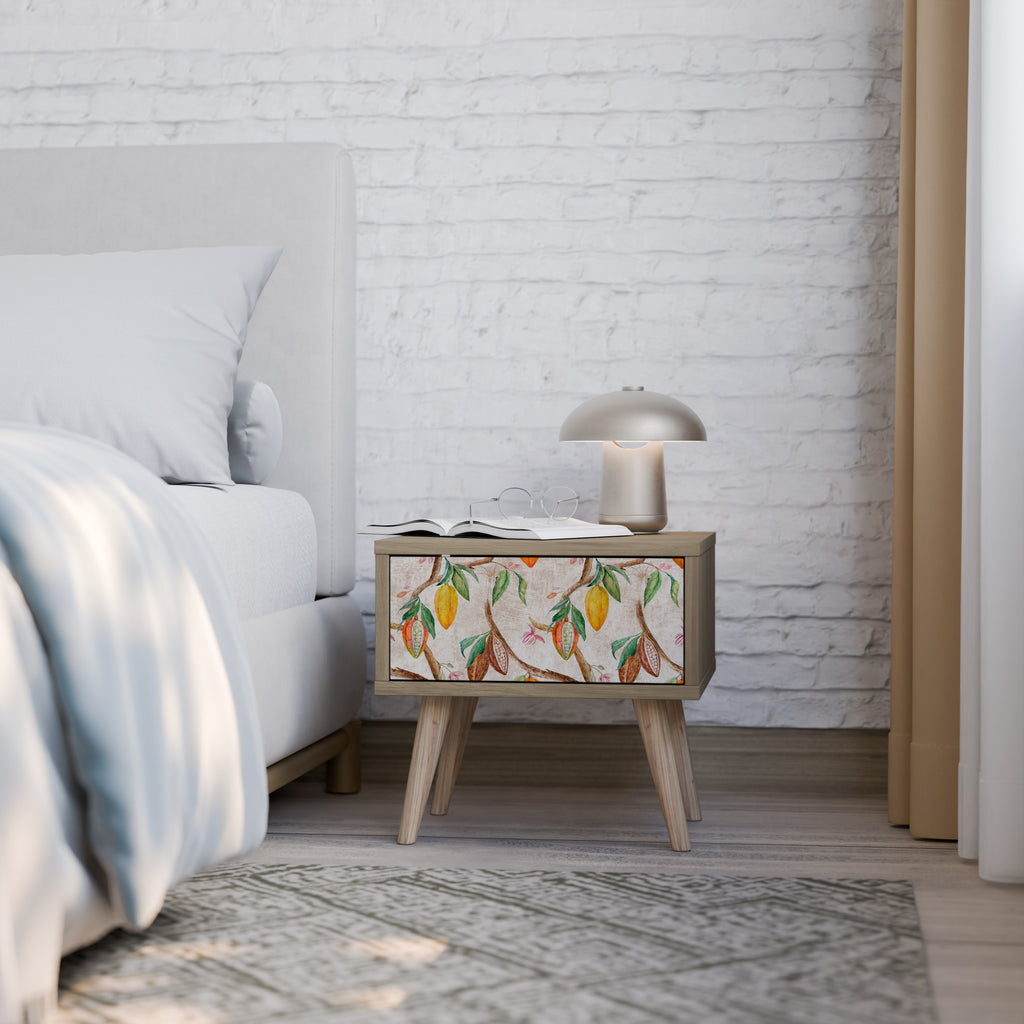 COCOA FRUITS Nightstand in Oak Effect