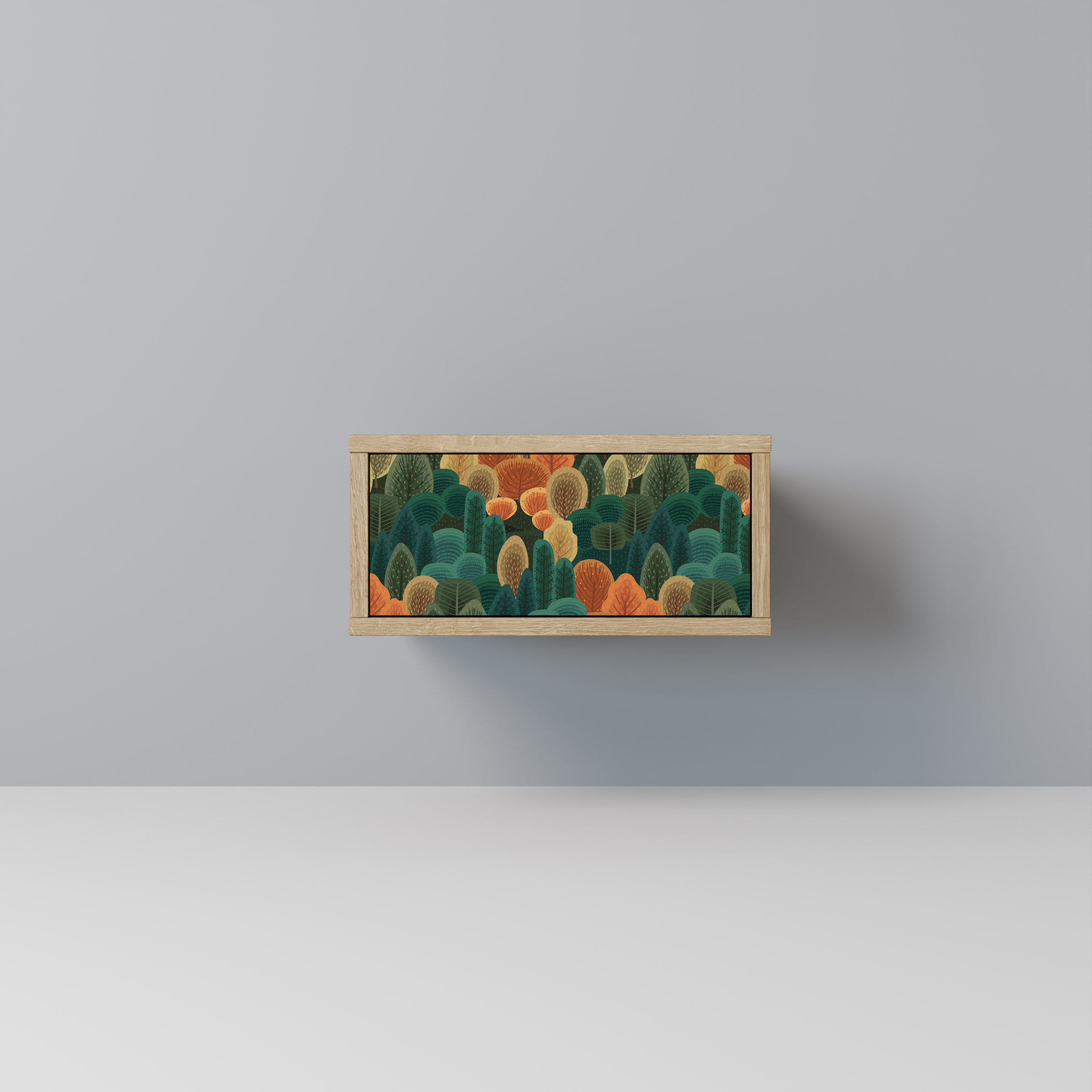 AUTUMN KALEIDOSCOPE Nightstand in Oak Effect
