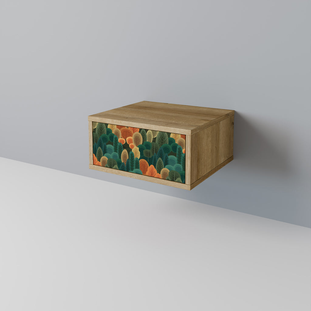 AUTUMN KALEIDOSCOPE Nightstand in Oak Effect