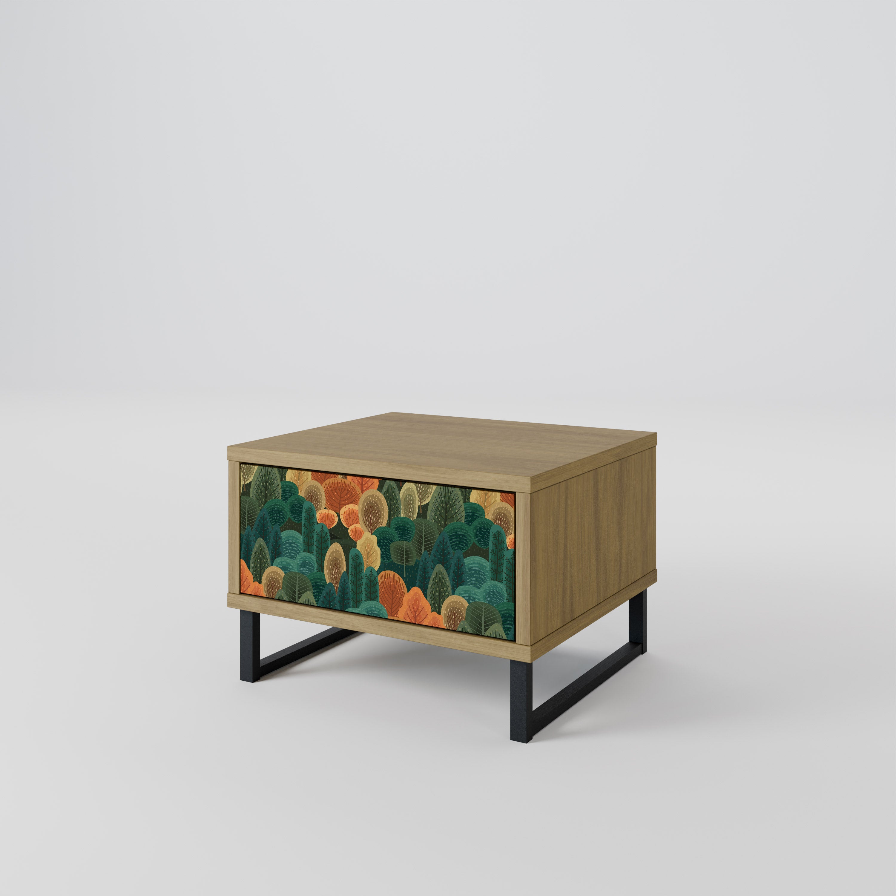 AUTUMN KALEIDOSCOPE Nightstand in Oak Effect