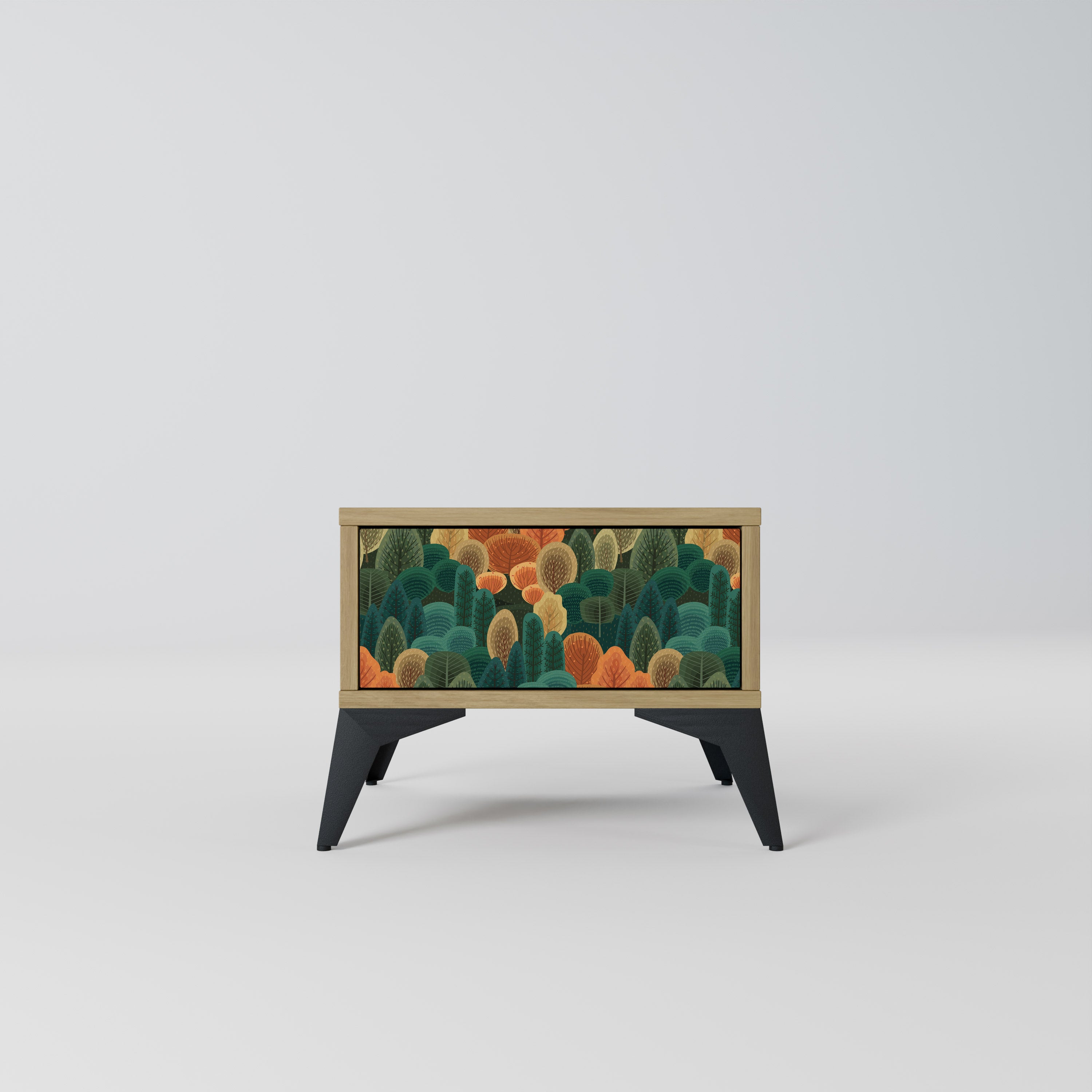 AUTUMN KALEIDOSCOPE Nightstand in Oak Effect