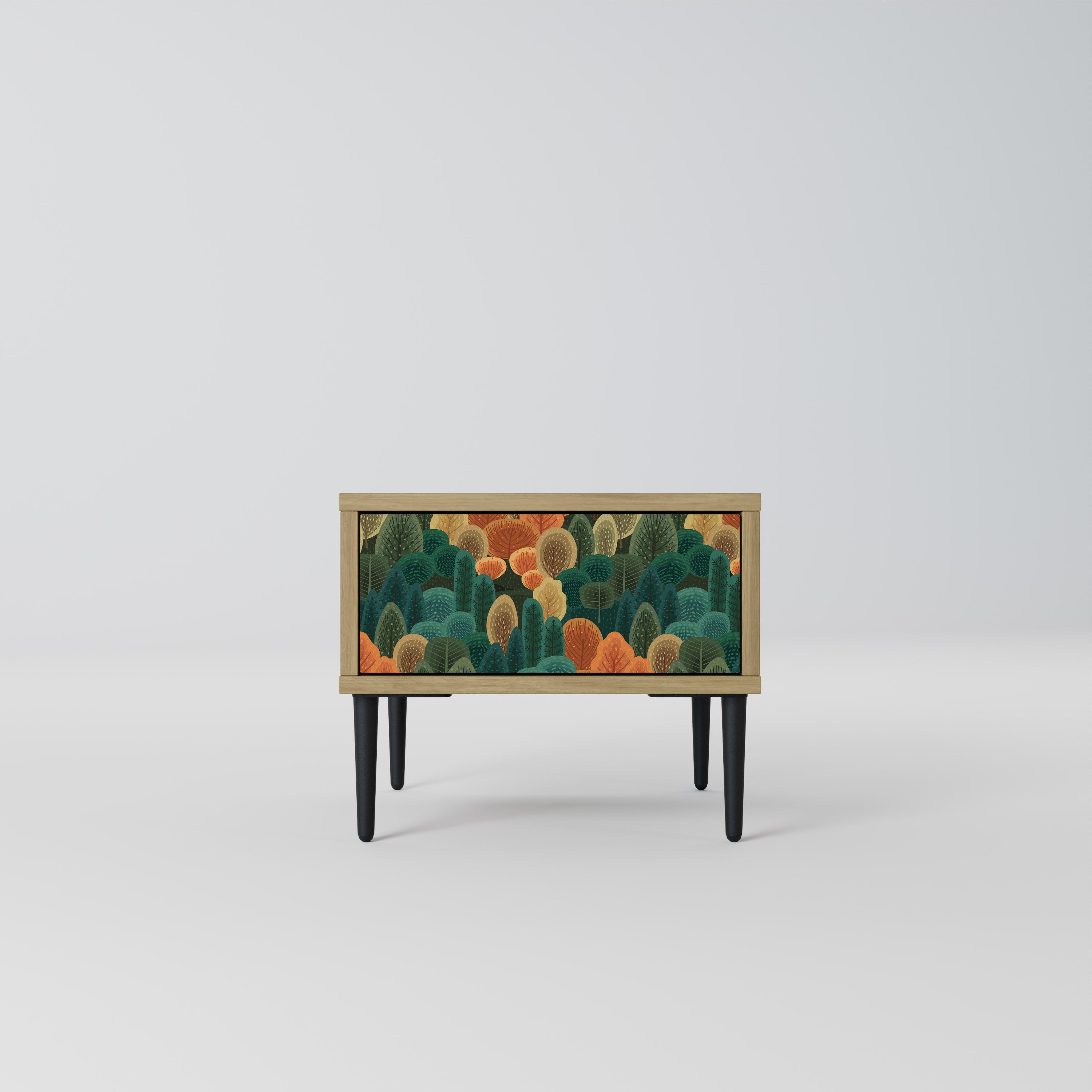 AUTUMN KALEIDOSCOPE Nightstand in Oak Effect