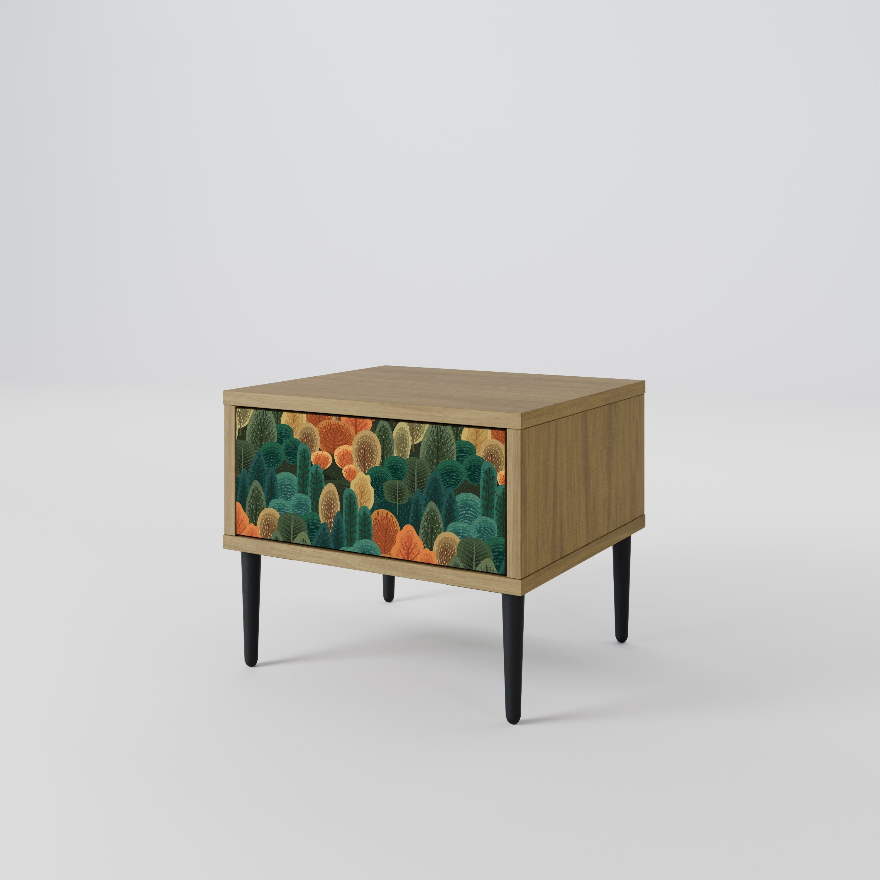AUTUMN KALEIDOSCOPE Nightstand in Oak Effect