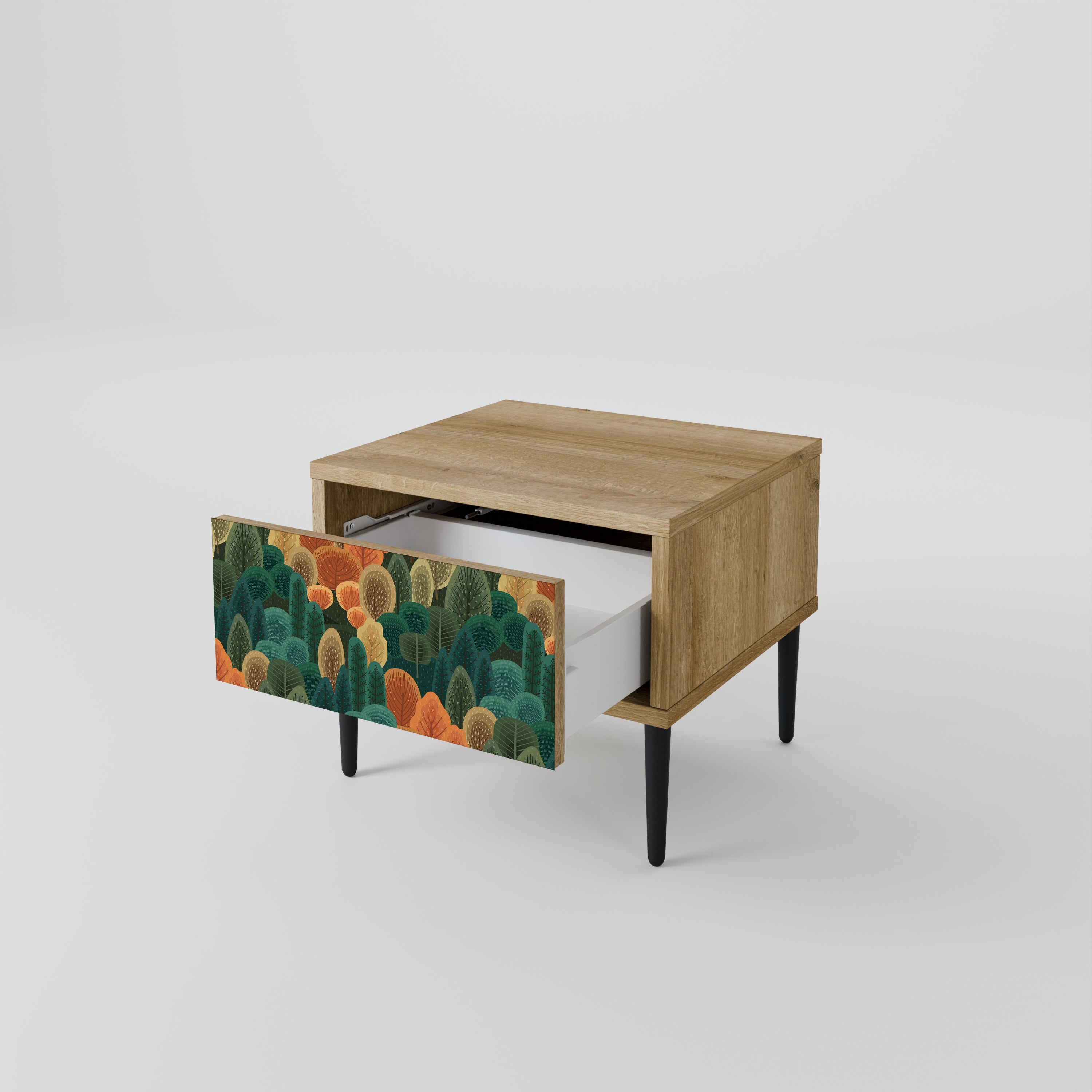 AUTUMN KALEIDOSCOPE Nightstand in Oak Effect