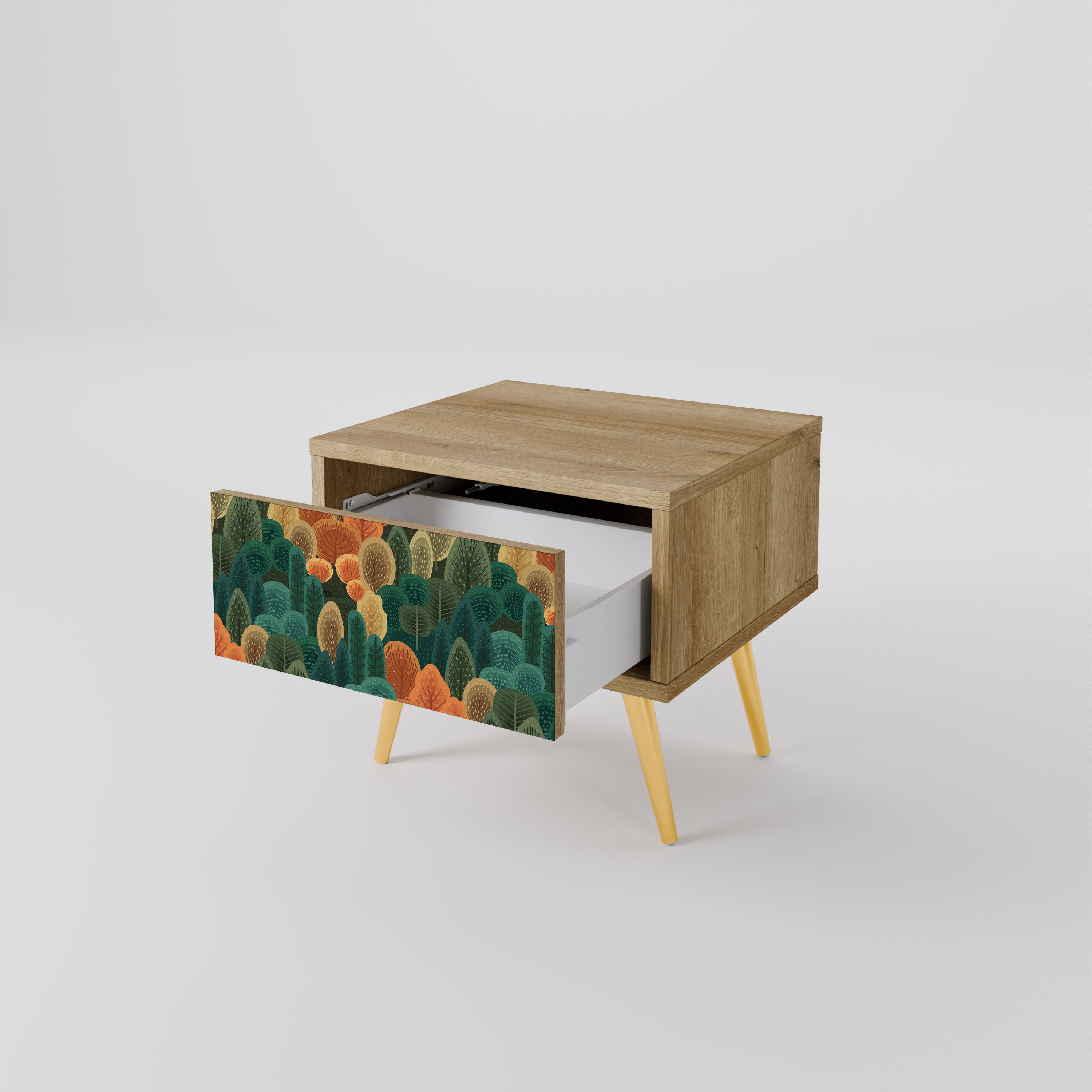AUTUMN KALEIDOSCOPE Nightstand in Oak Effect