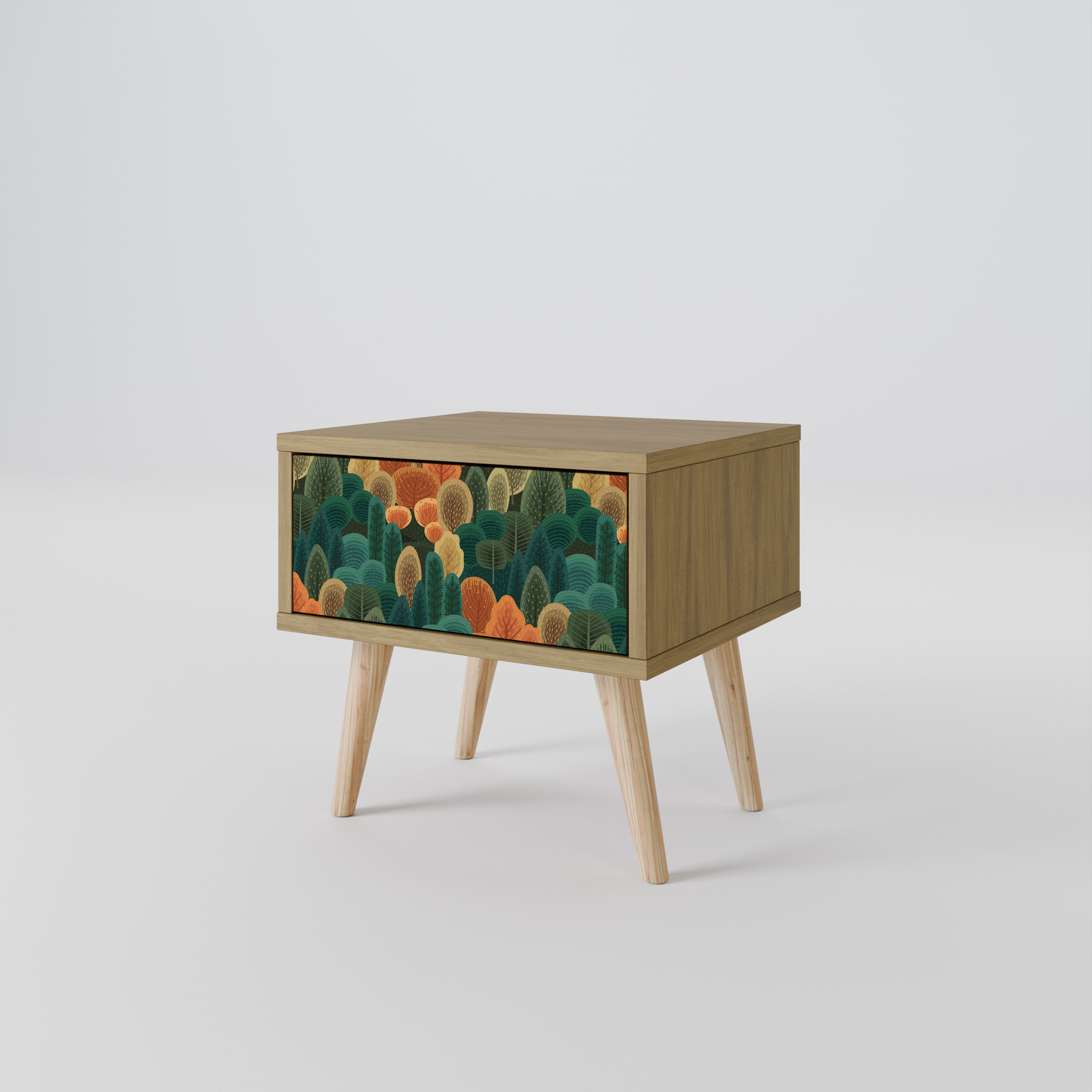 AUTUMN KALEIDOSCOPE Nightstand in Oak Effect