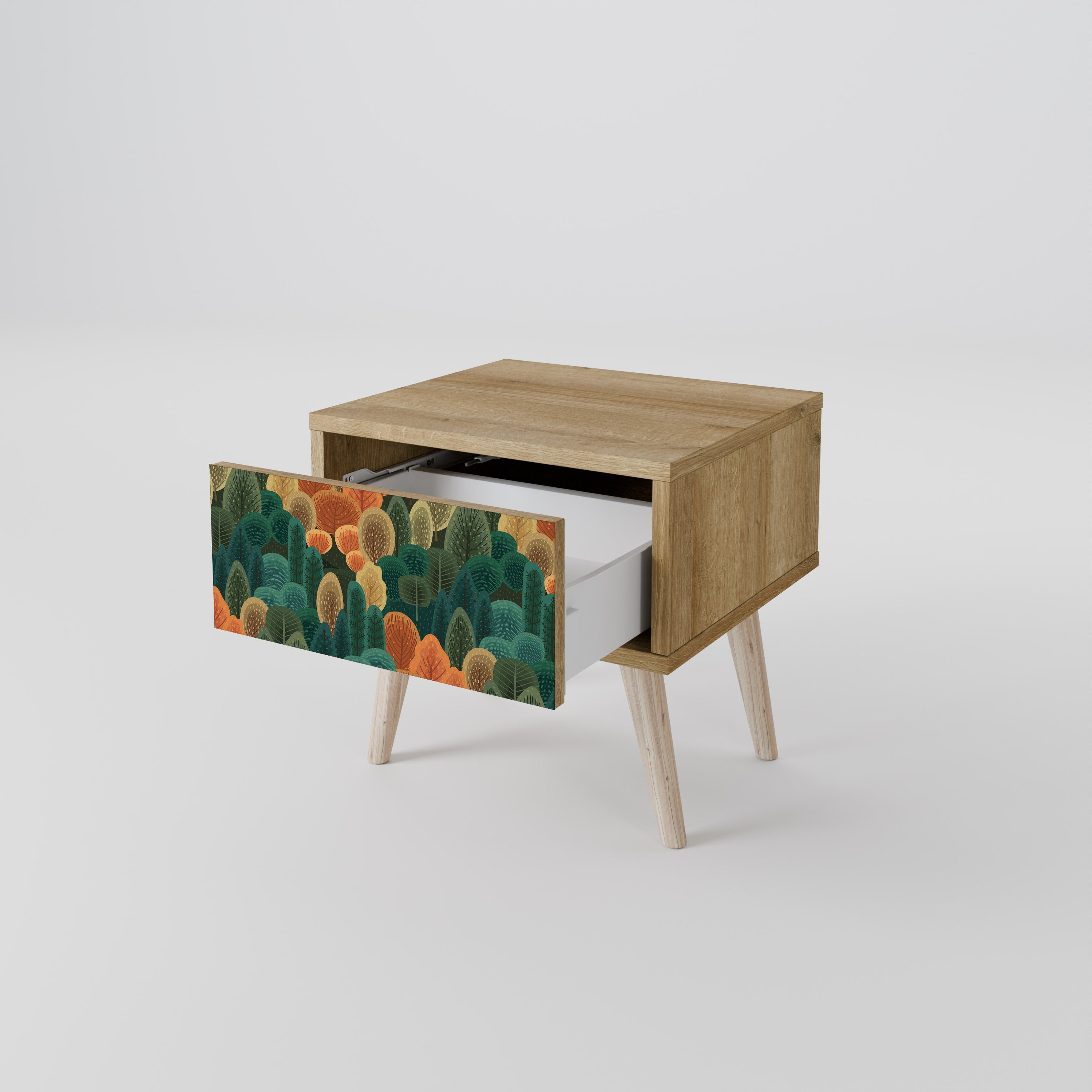 AUTUMN KALEIDOSCOPE Nightstand in Oak Effect