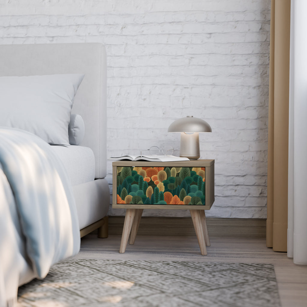 AUTUMN KALEIDOSCOPE Nightstand in Oak Effect