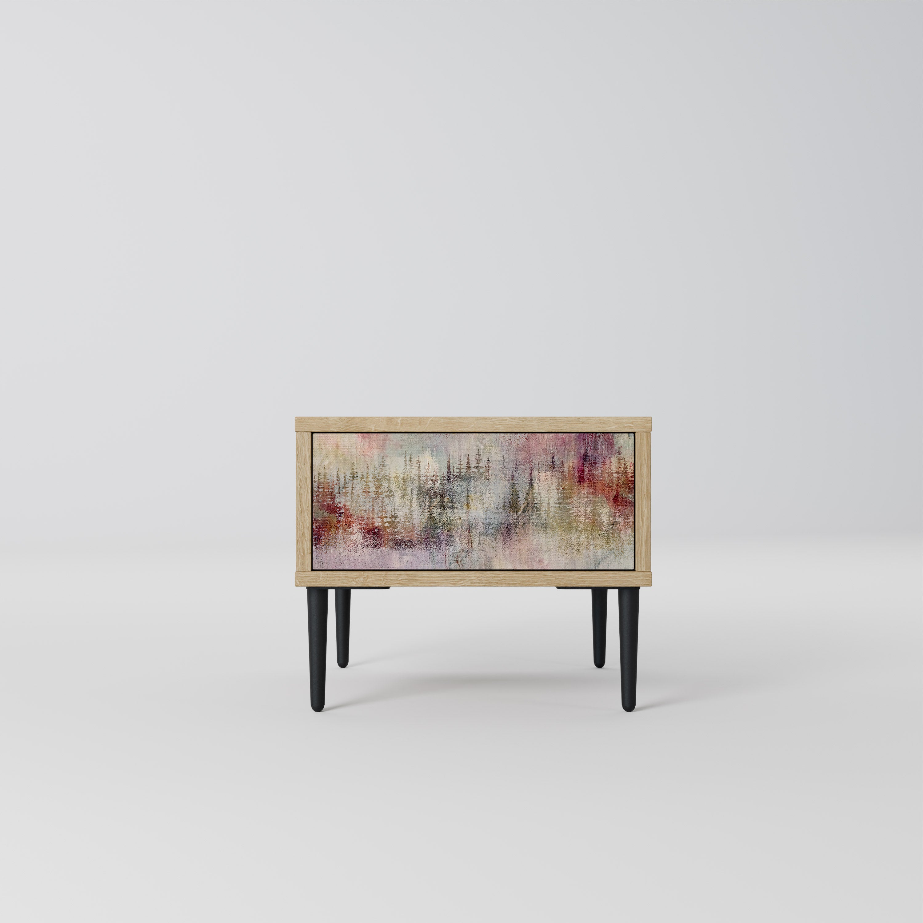 VEILED SUMMIT Nightstand in Oak Effect