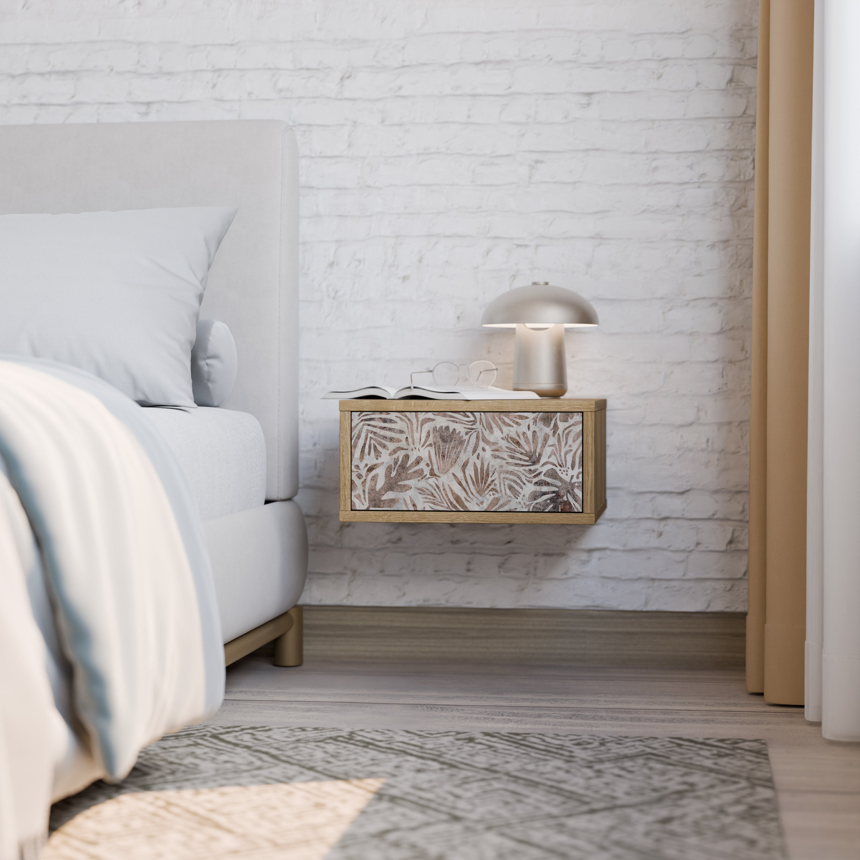 PASSING TIME Nightstand in Oak Effect