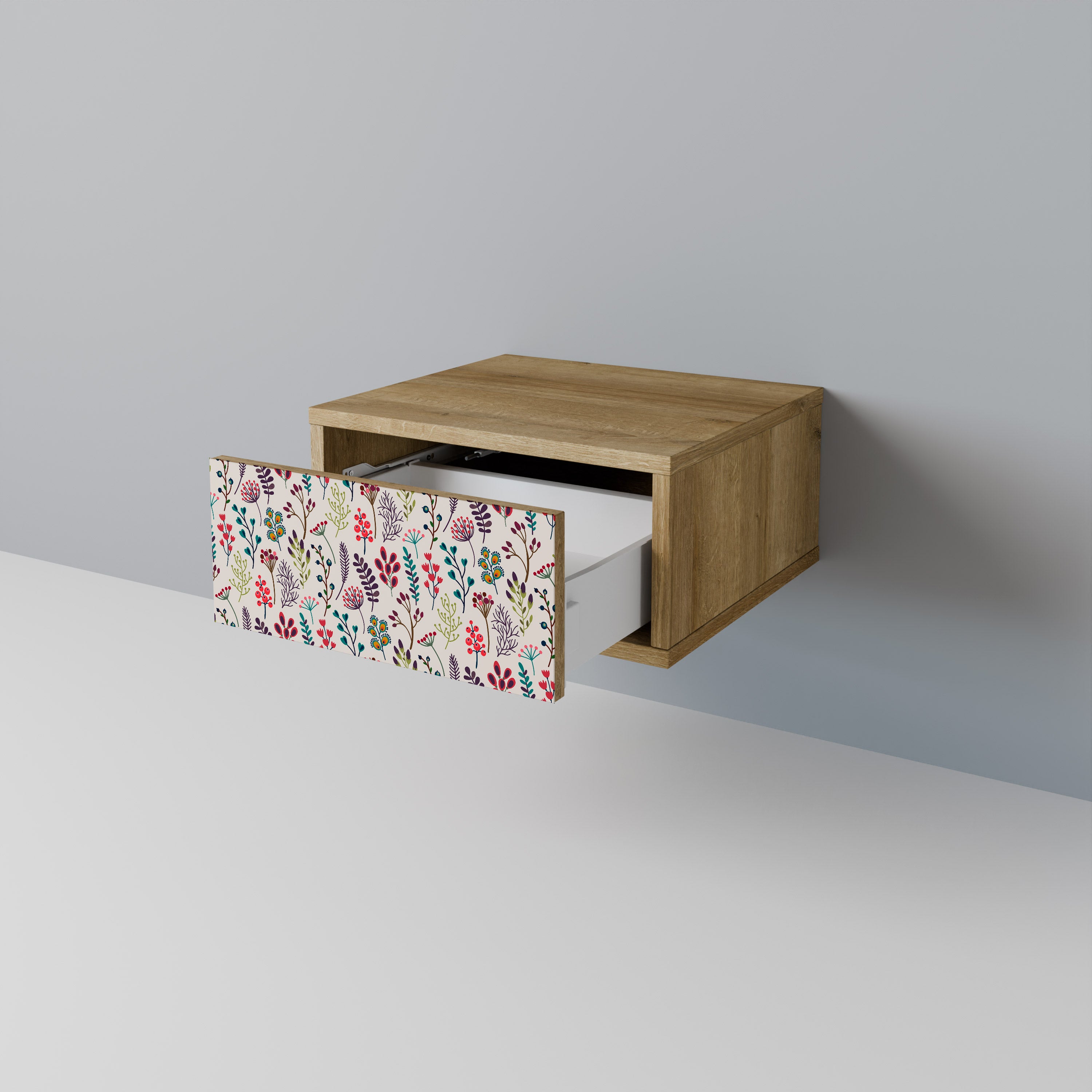 AUTUMN SUNDRIES Nightstand in Oak Effect