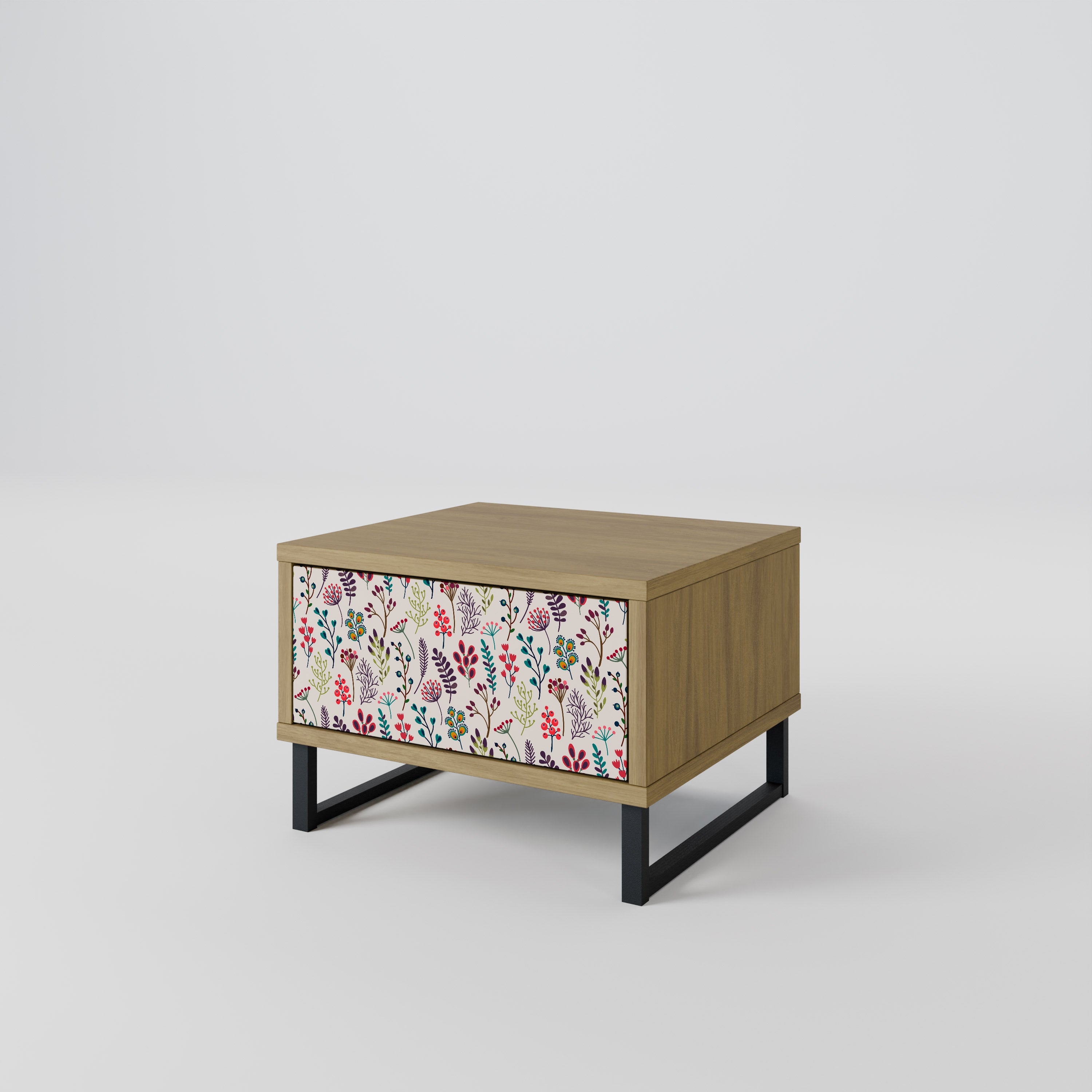 AUTUMN SUNDRIES Nightstand in Oak Effect