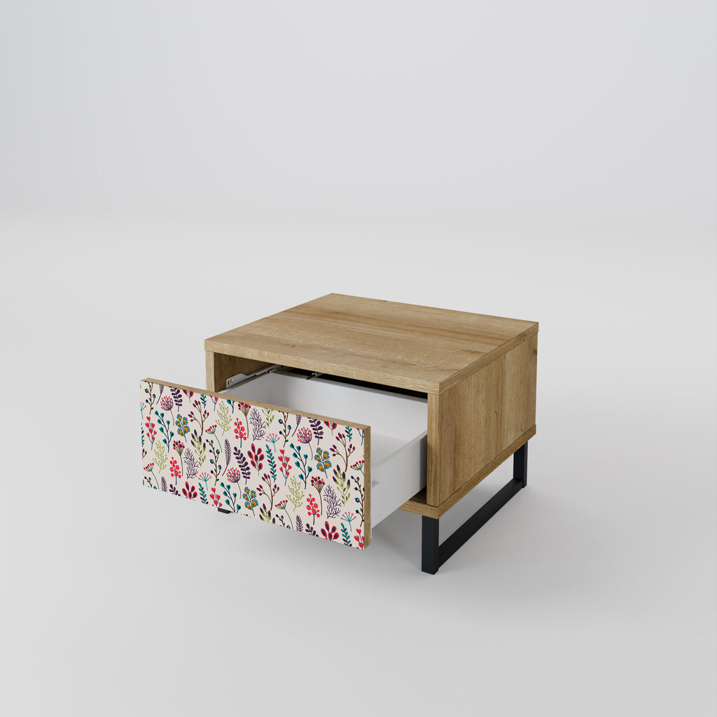 AUTUMN SUNDRIES Nightstand in Oak Effect