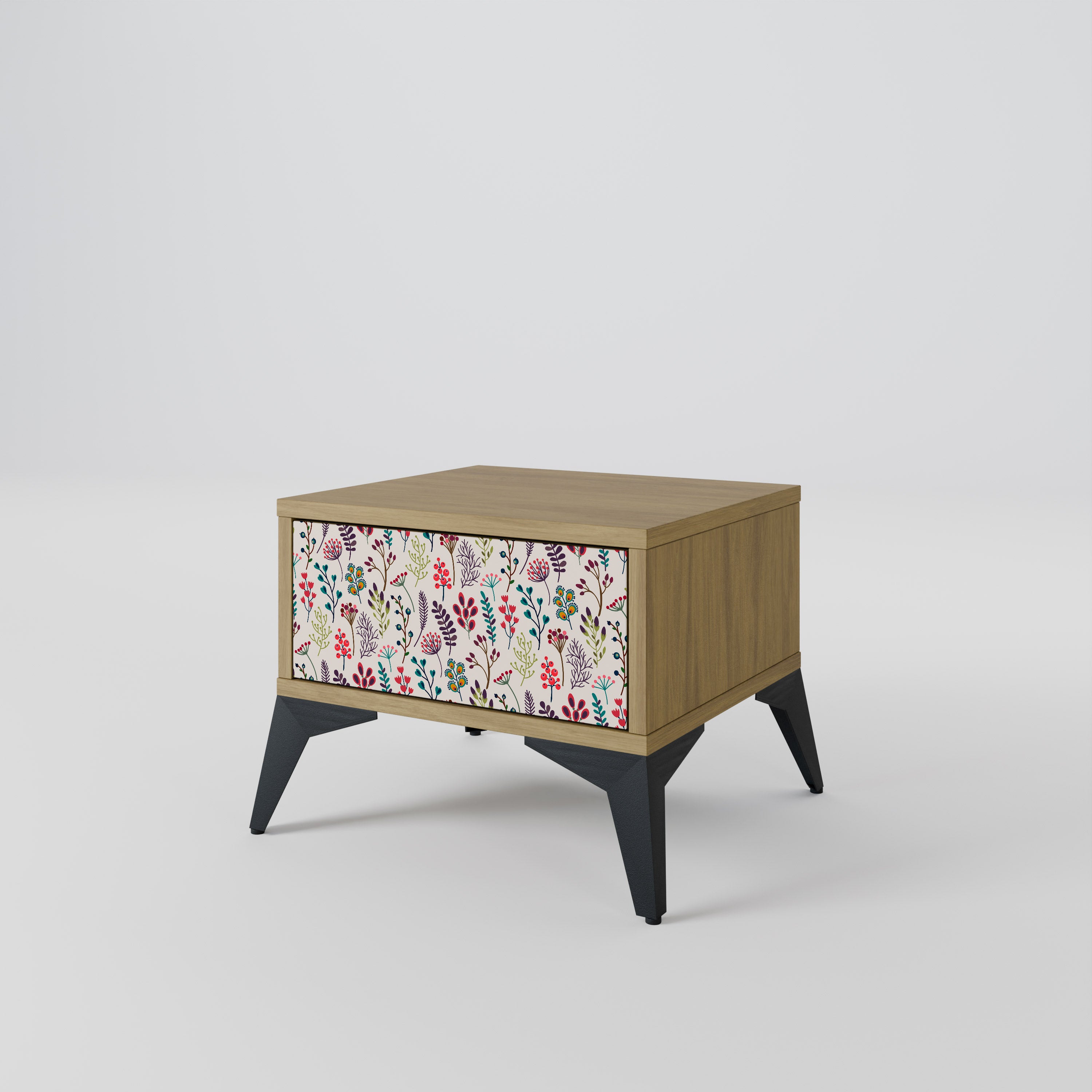 AUTUMN SUNDRIES Nightstand in Oak Effect