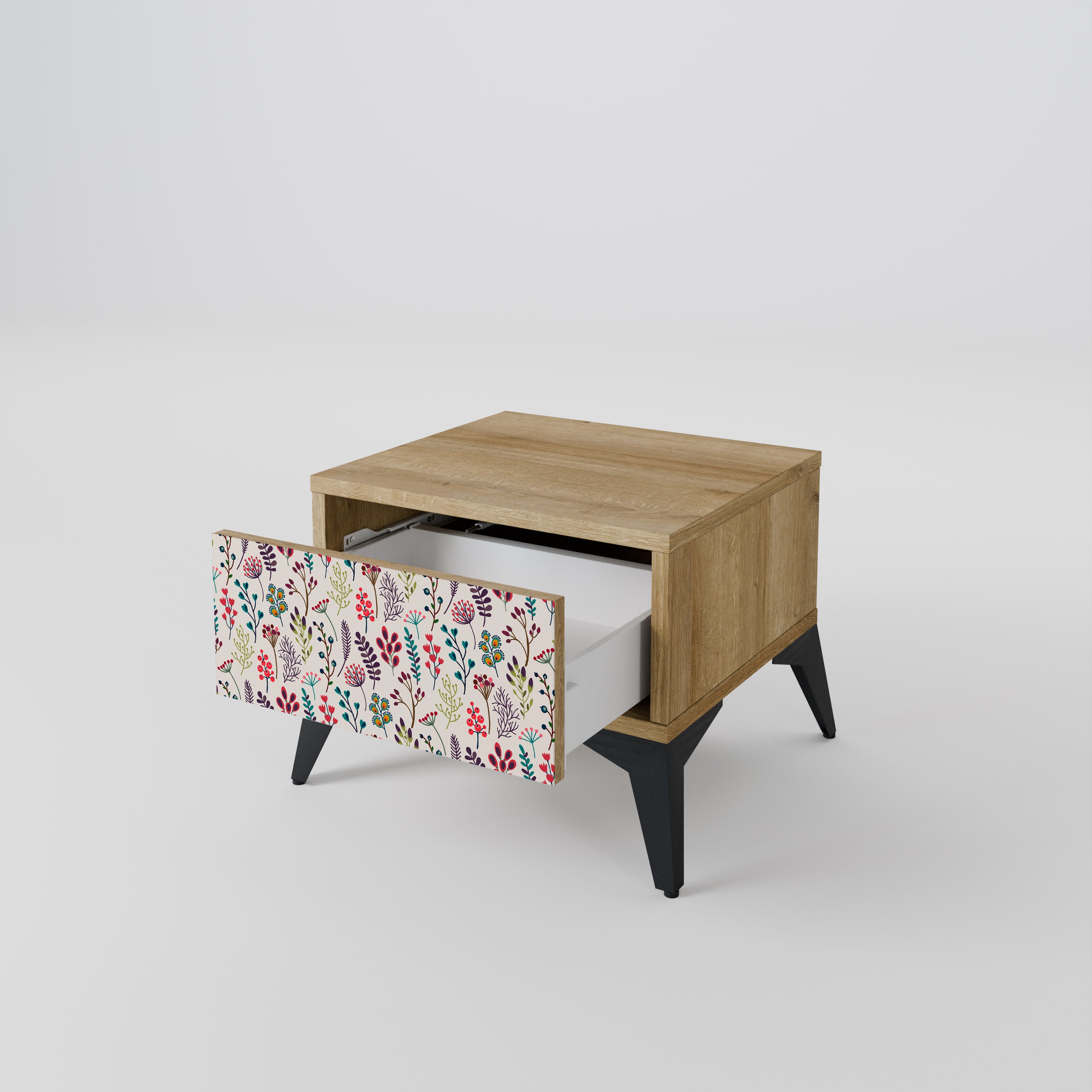 AUTUMN SUNDRIES Nightstand in Oak Effect
