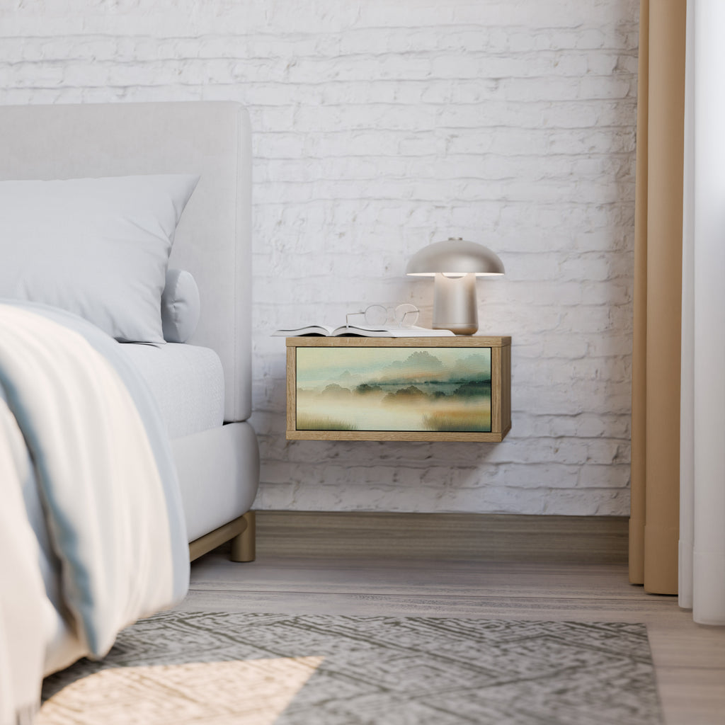 MORNING BY THE LAKE Nightstand in Oak Effect