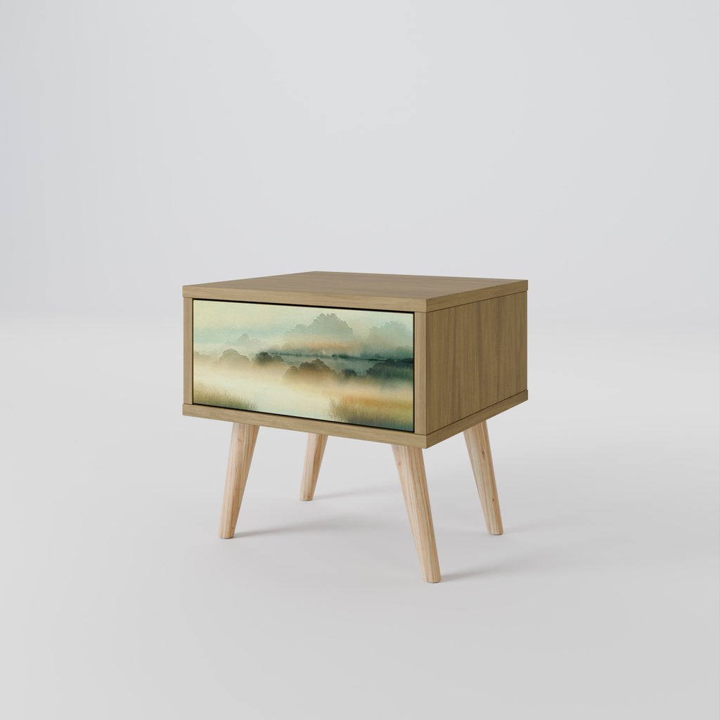 MORNING BY THE LAKE Nightstand in Oak Effect