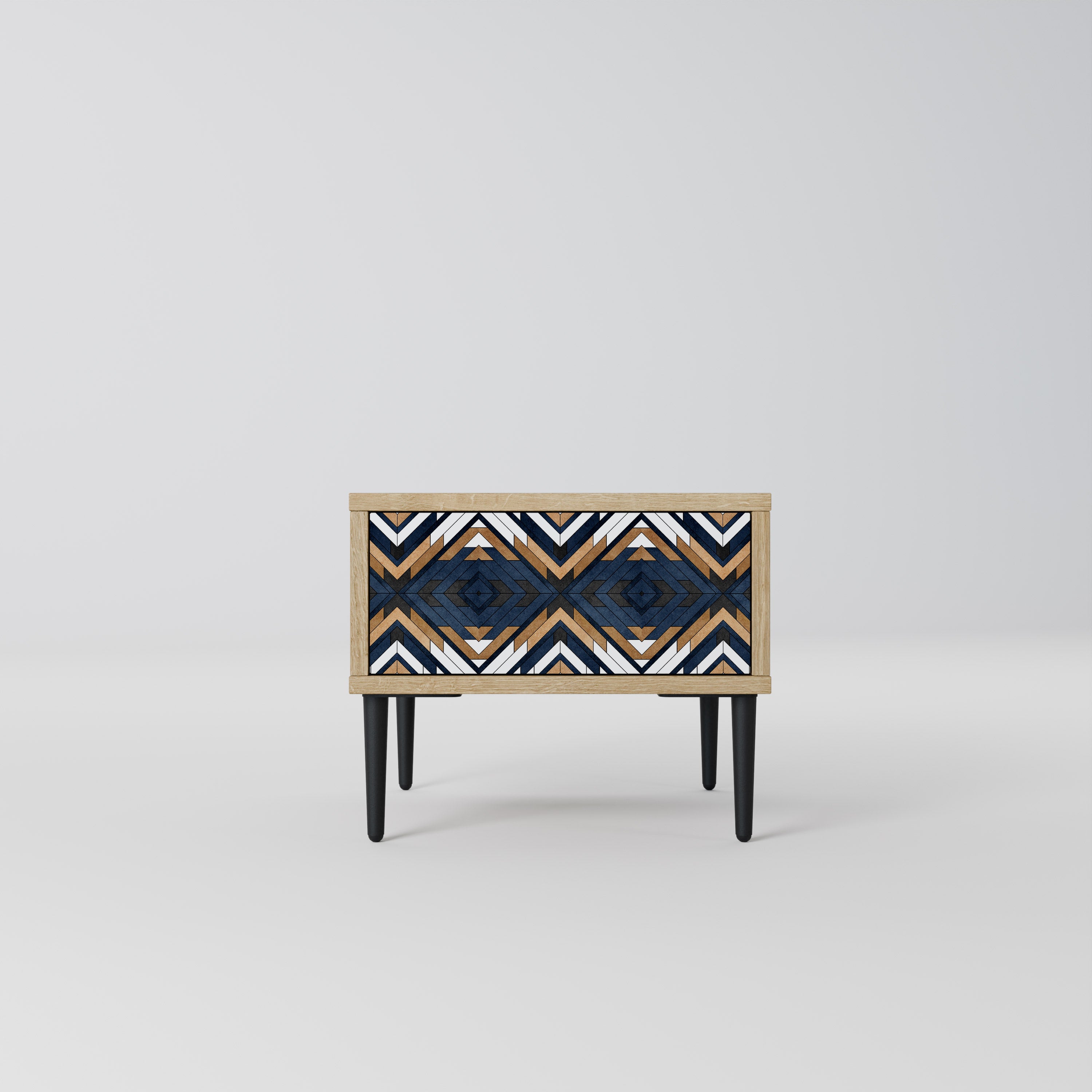 ARTFUL GEOMETRY Nightstand in Oak Effect