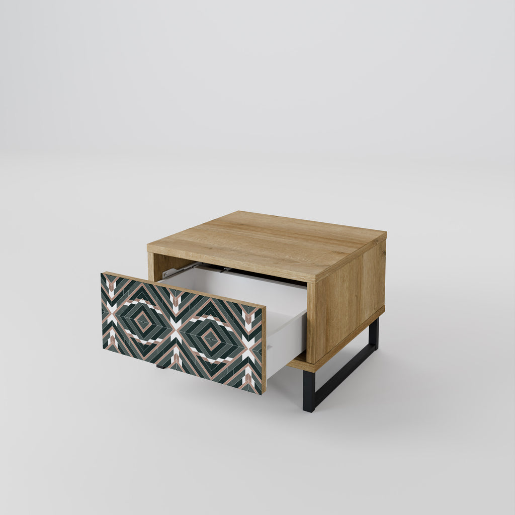 DIMENSION DELIGHTS Nightstand in Oak Effect