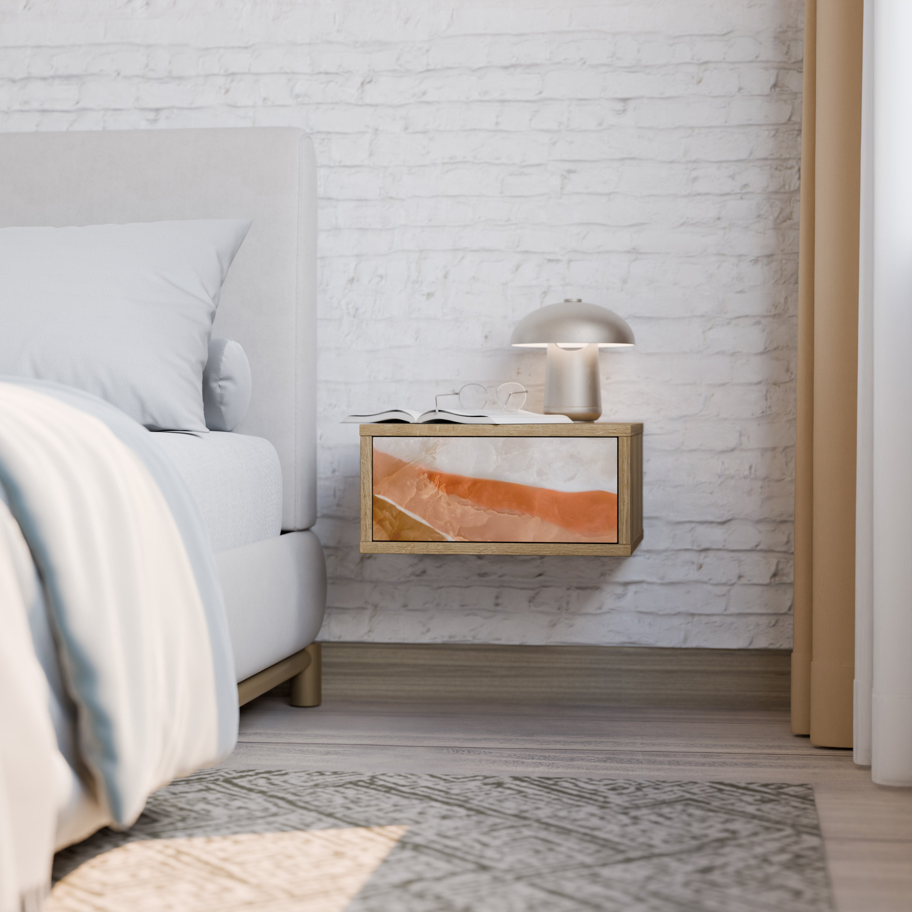 SANDHILLS SPLENDOUR Nightstand in Oak Effect