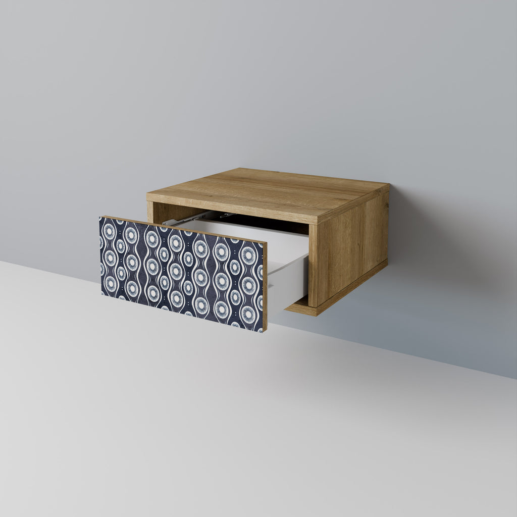 GRAPHITE EYES Nightstand in Oak Effect