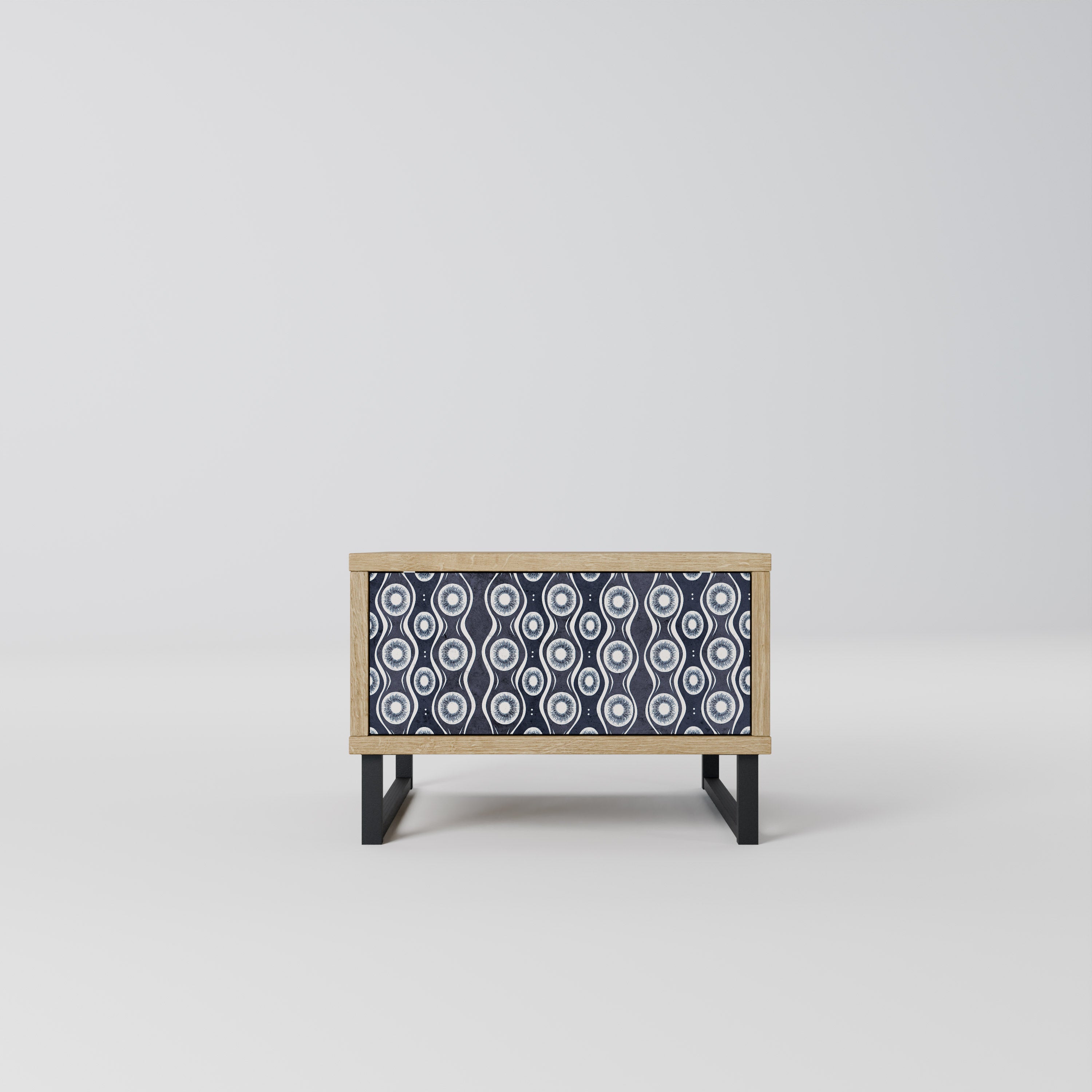 GRAPHITE EYES Nightstand in Oak Effect
