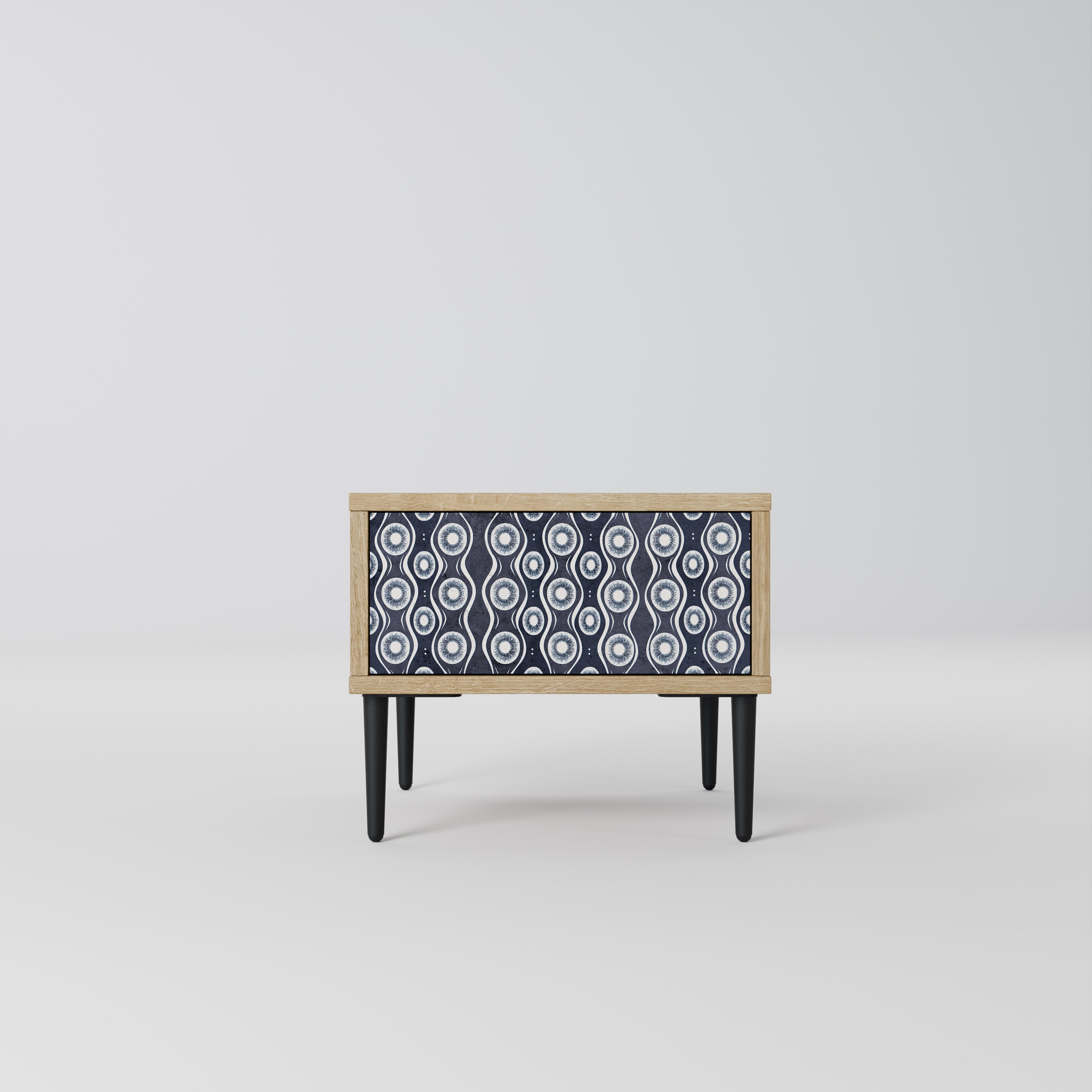 GRAPHITE EYES Nightstand in Oak Effect
