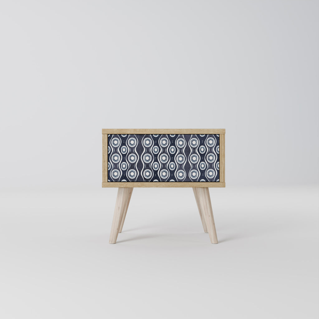 GRAPHITE EYES Nightstand in Oak Effect