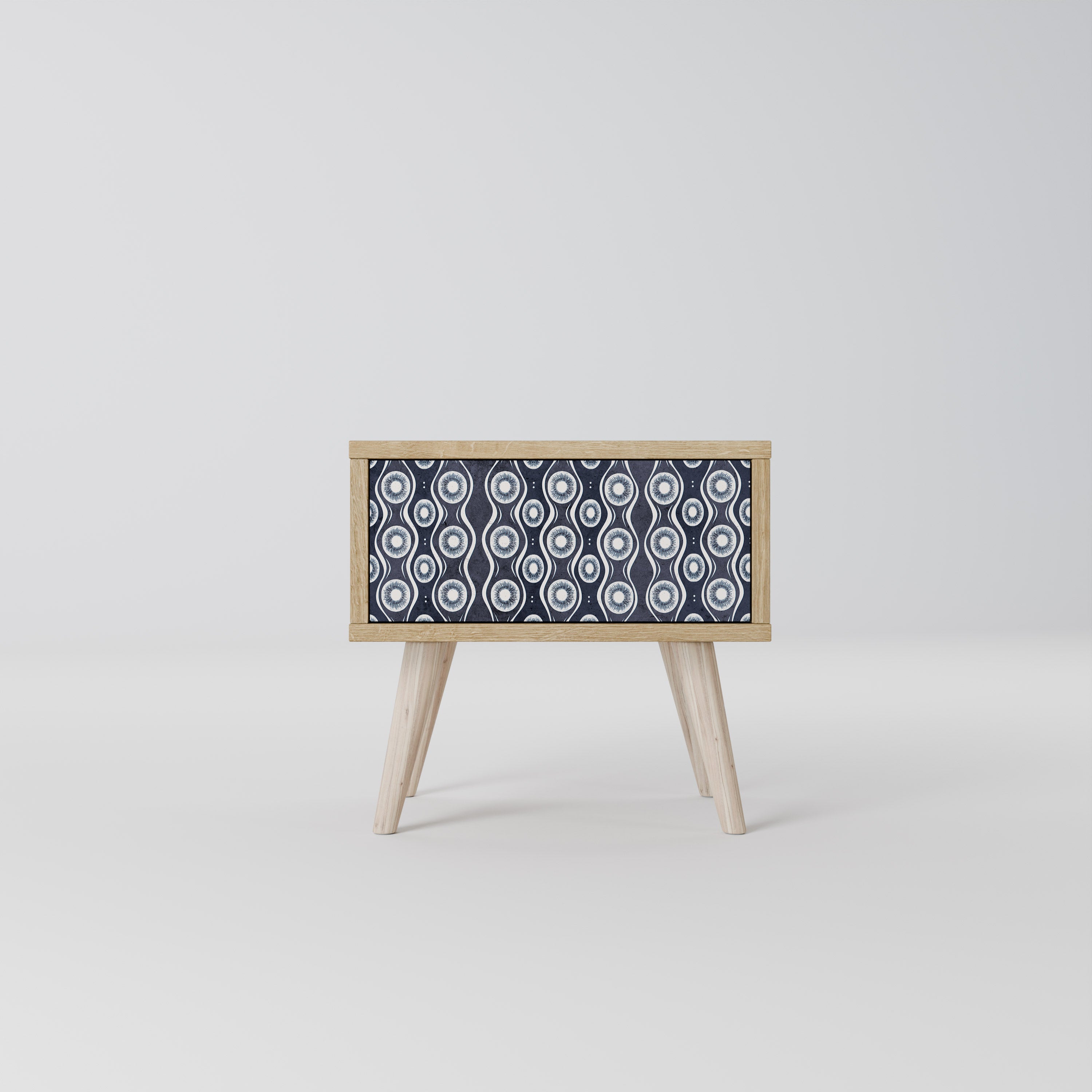 GRAPHITE EYES Nightstand in Oak Effect