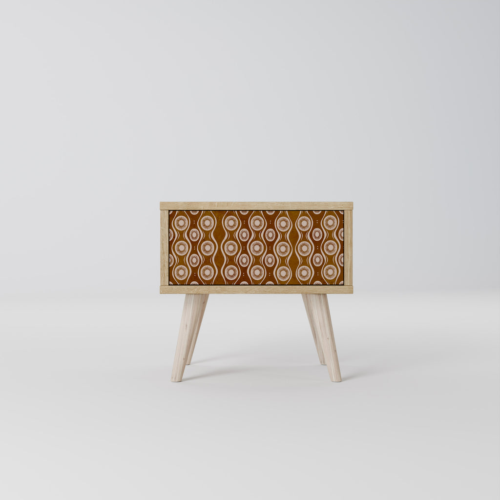 BROWN EYES Nightstand in Oak Effect