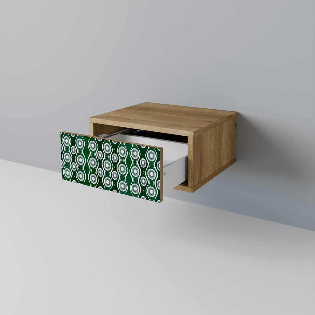 GREEN EYES Nightstand in Oak Effect