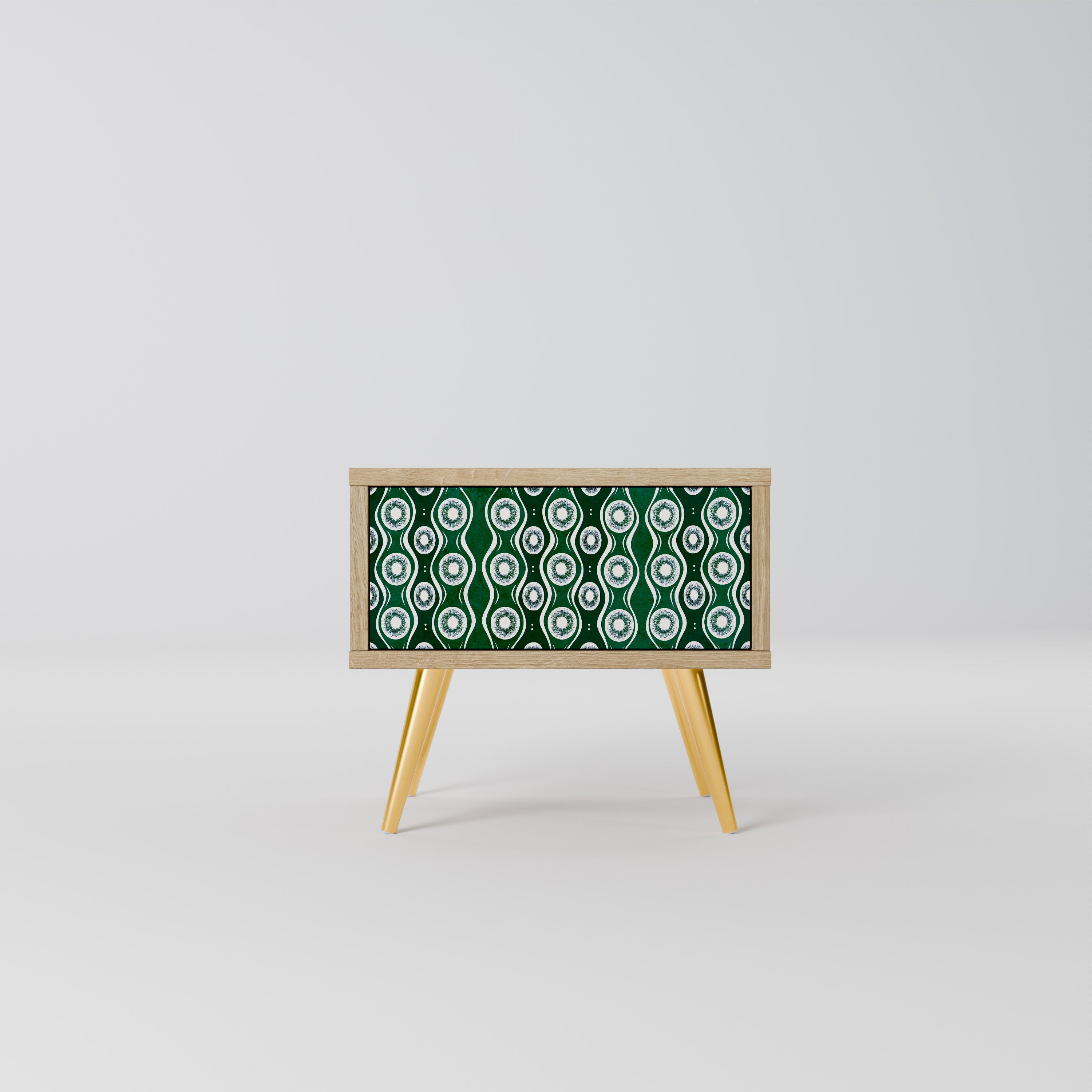 GREEN EYES Nightstand in Oak Effect