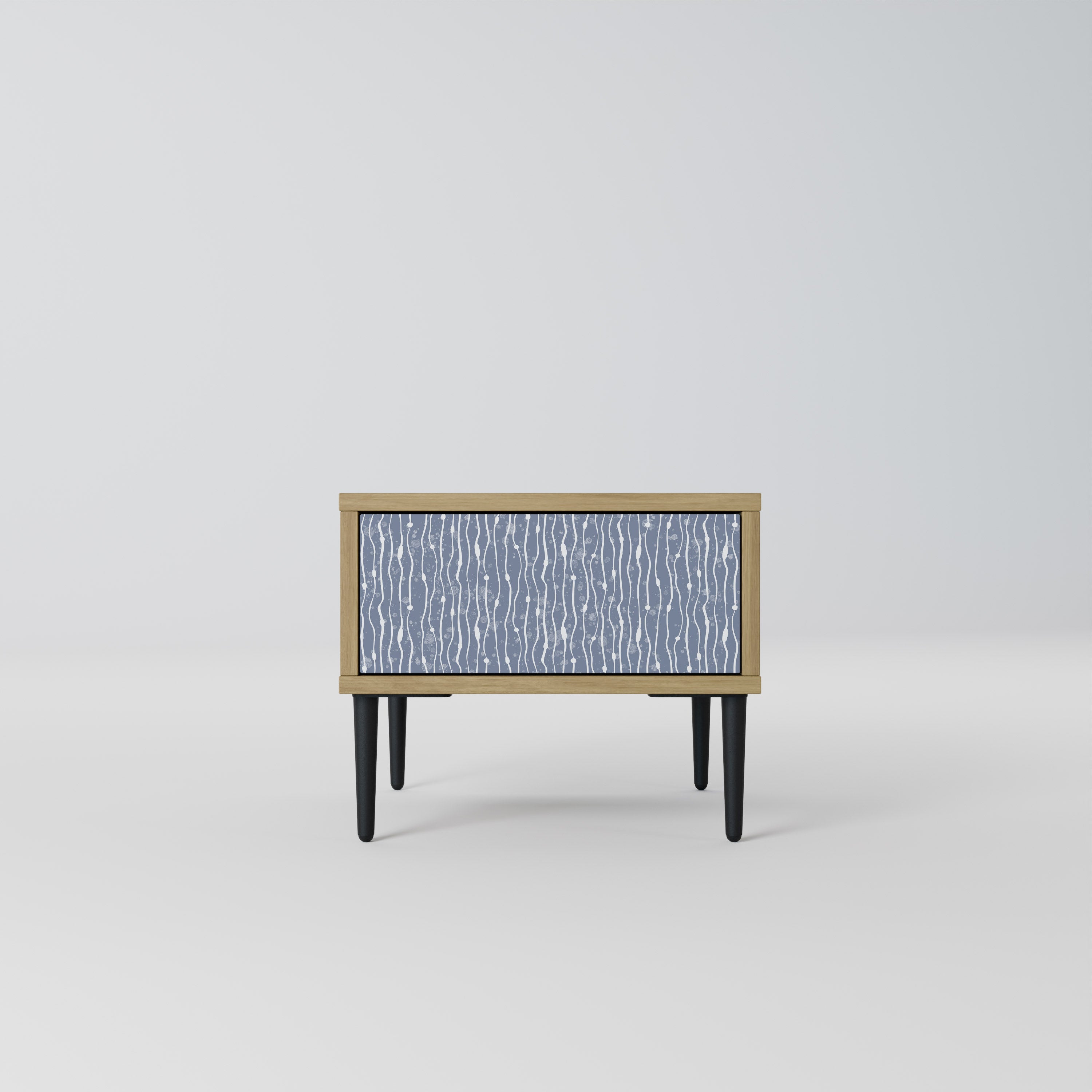 GRAPHITE RAIN Nightstand in Oak Effect