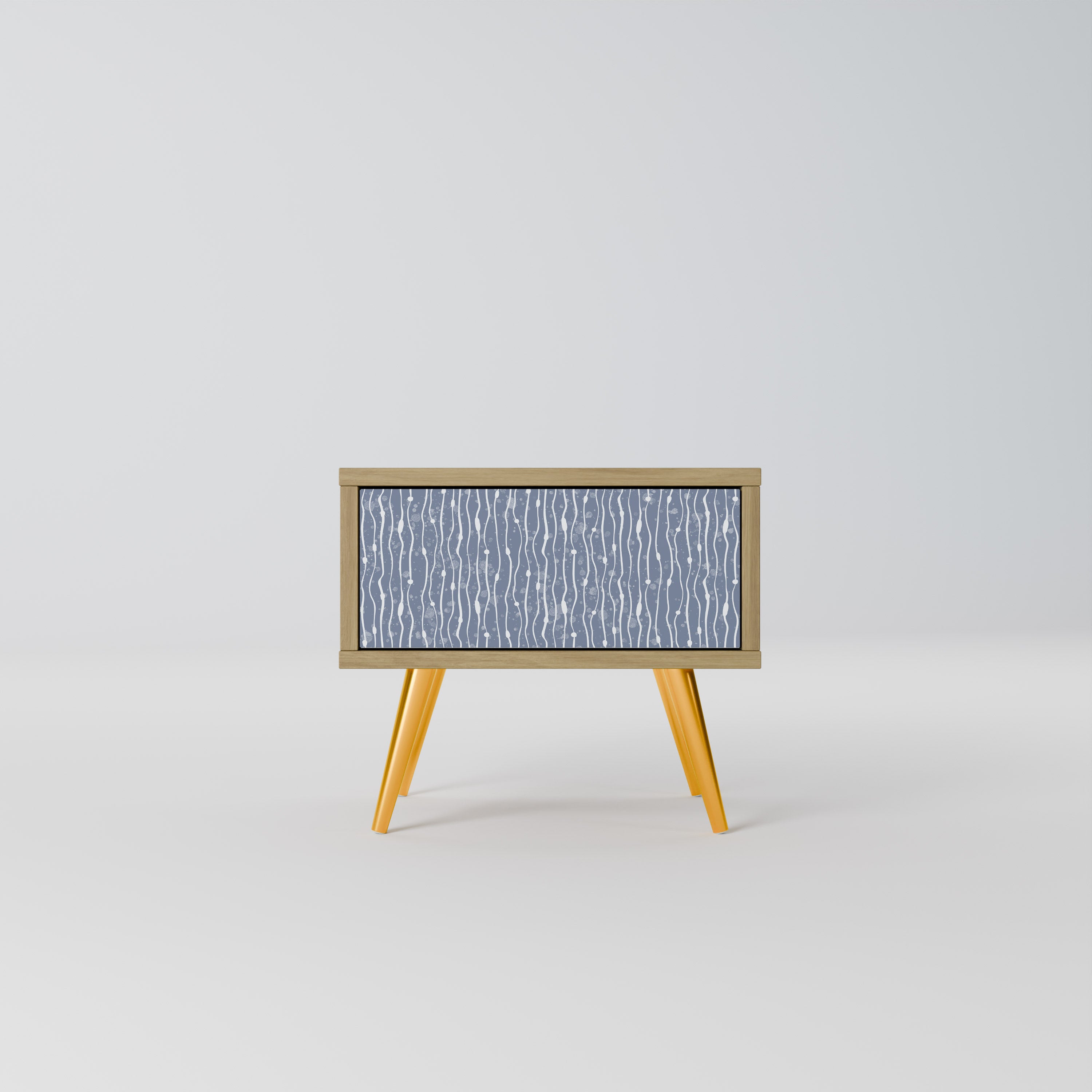GRAPHITE RAIN Nightstand in Oak Effect