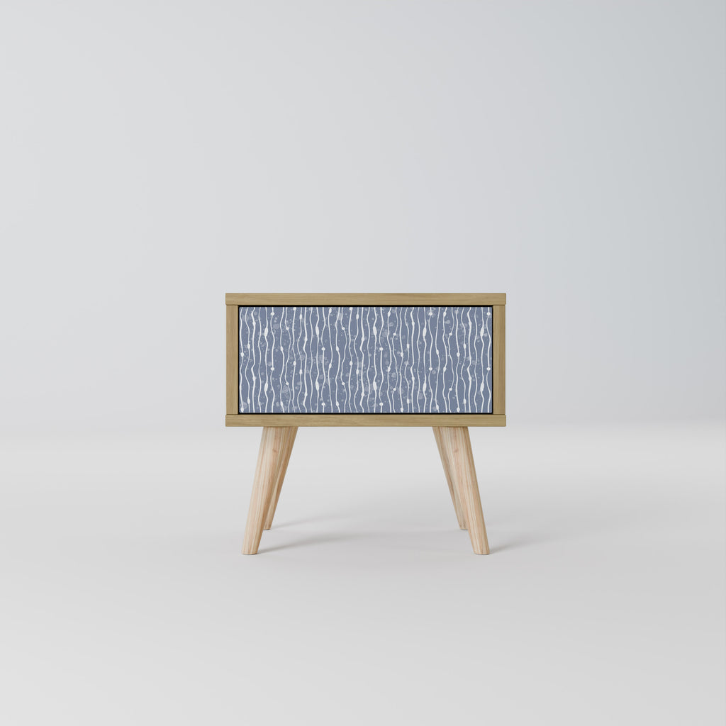 Mesita de noche GRAPHITE RAIN efecto roble