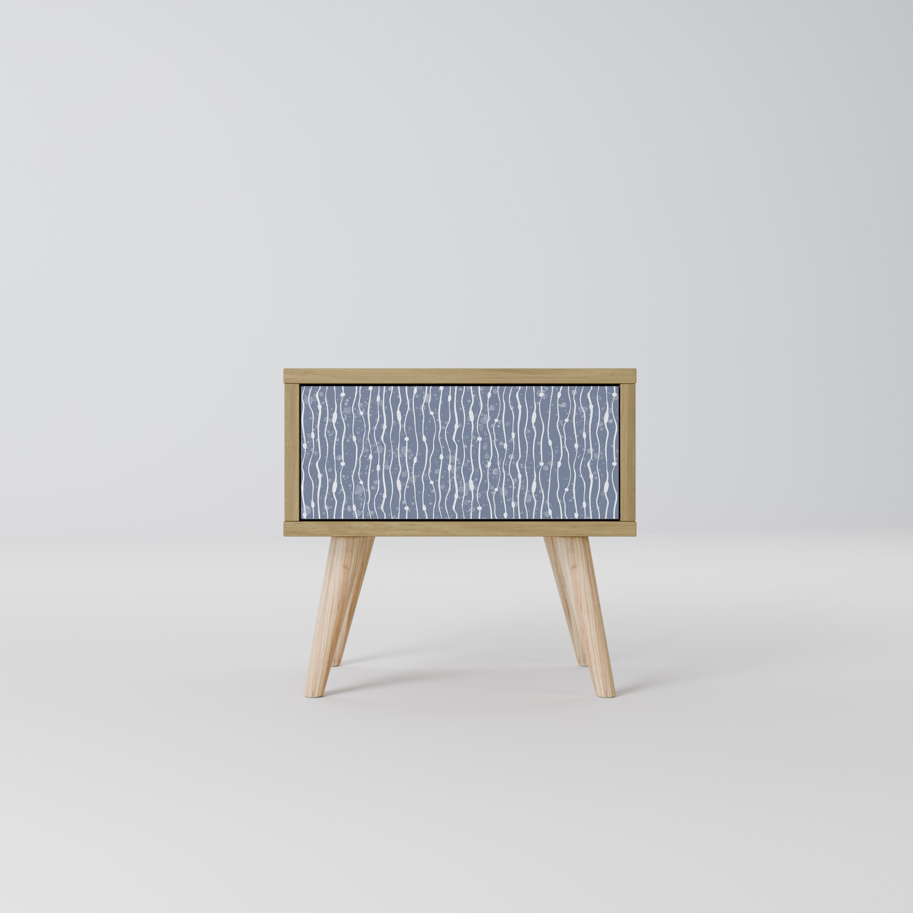 GRAPHITE RAIN Nightstand in Oak Effect