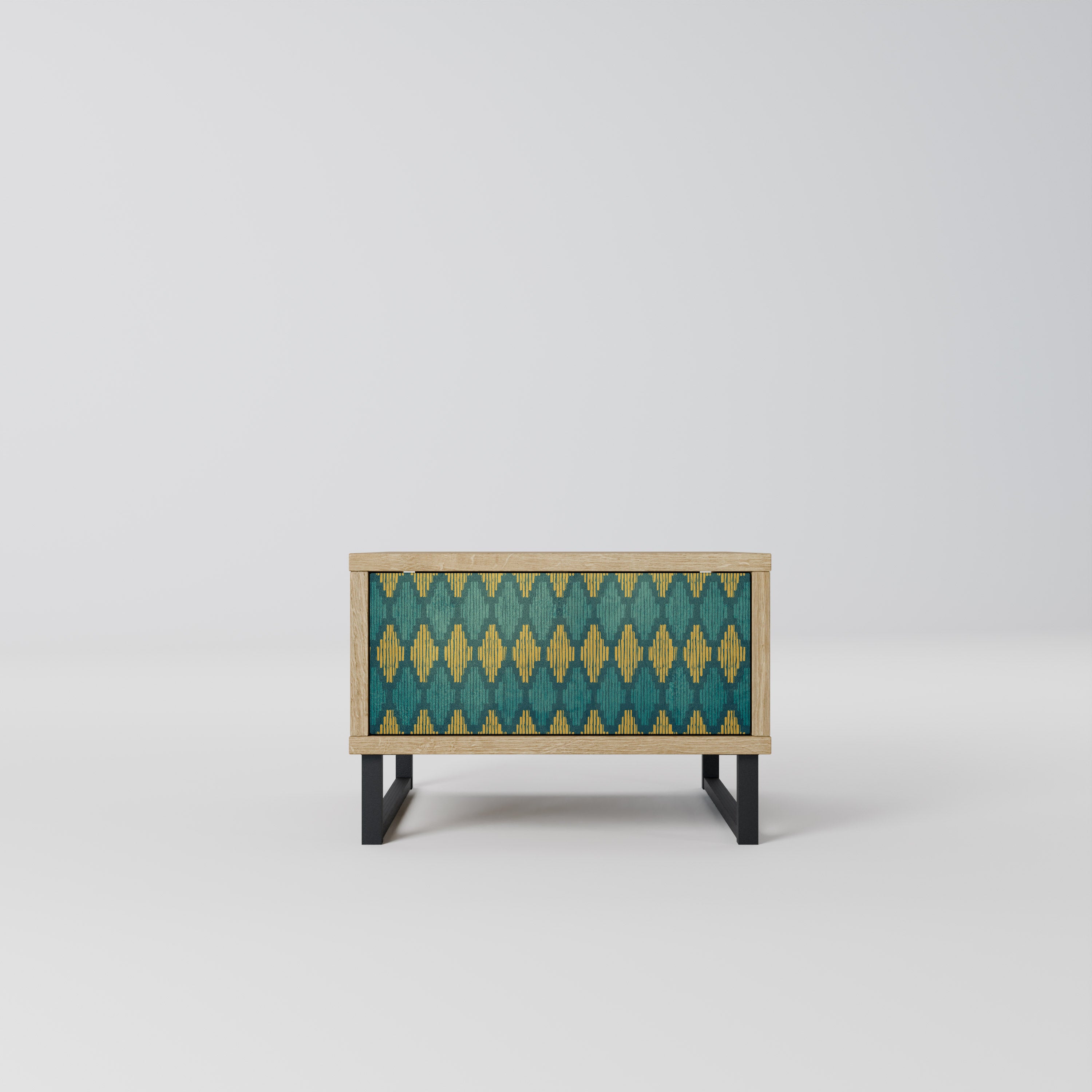POLYGONS Nightstand in Oak Effect