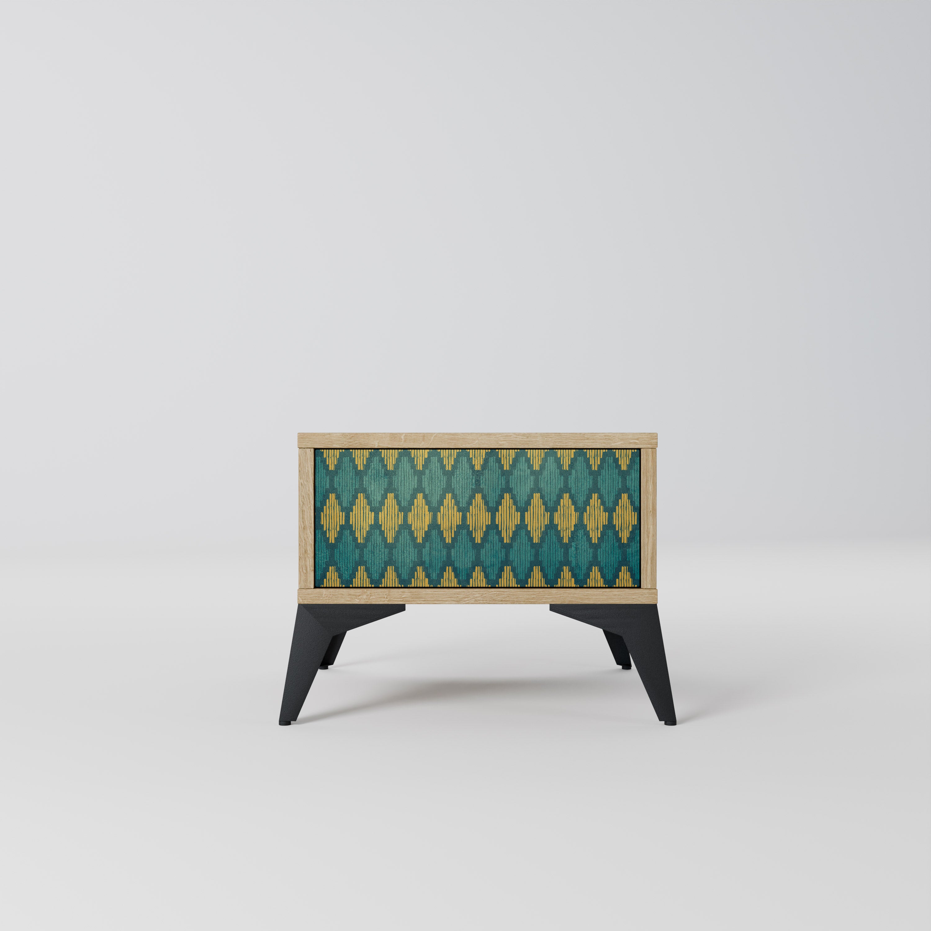 POLYGONS Nightstand in Oak Effect