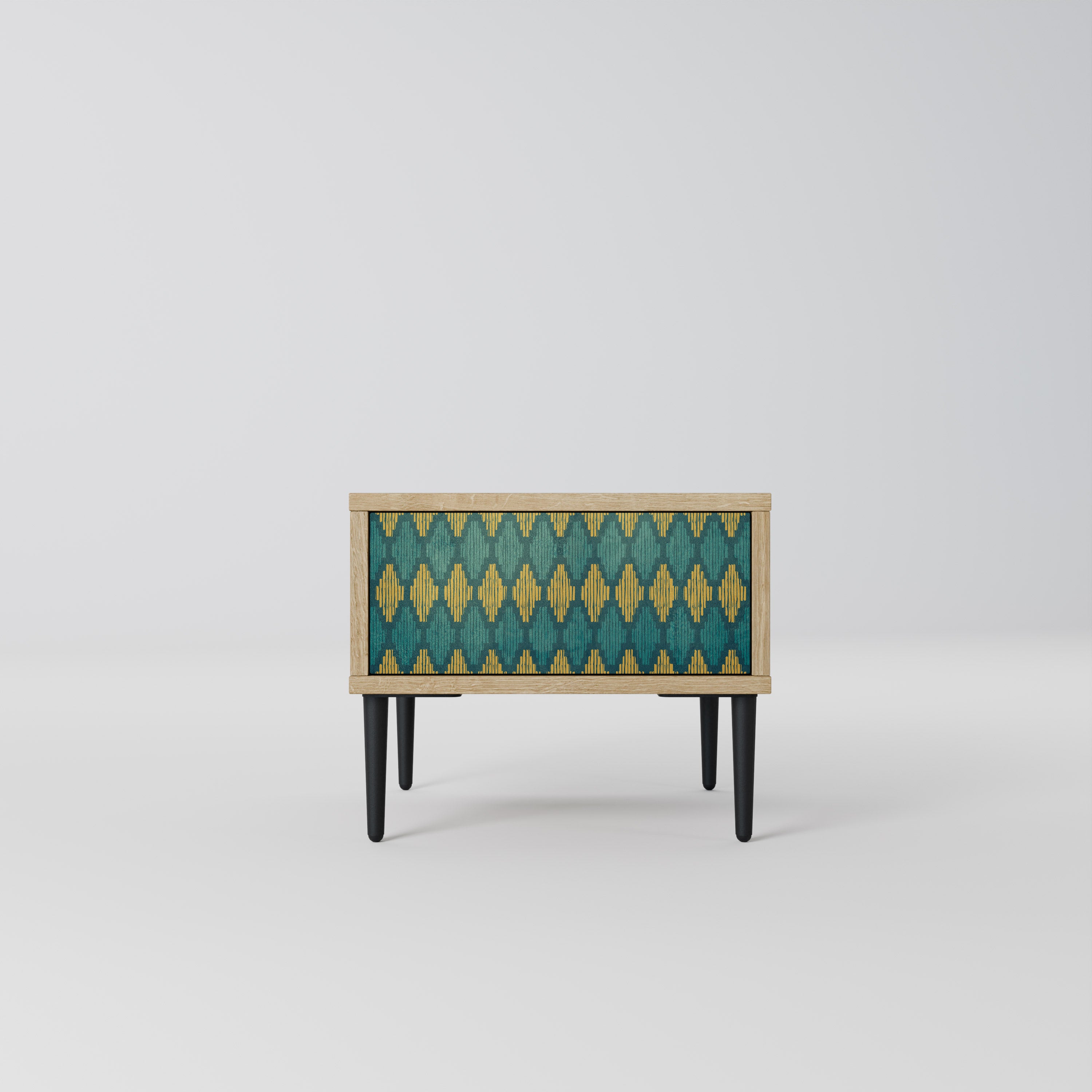 POLYGONS Nightstand in Oak Effect