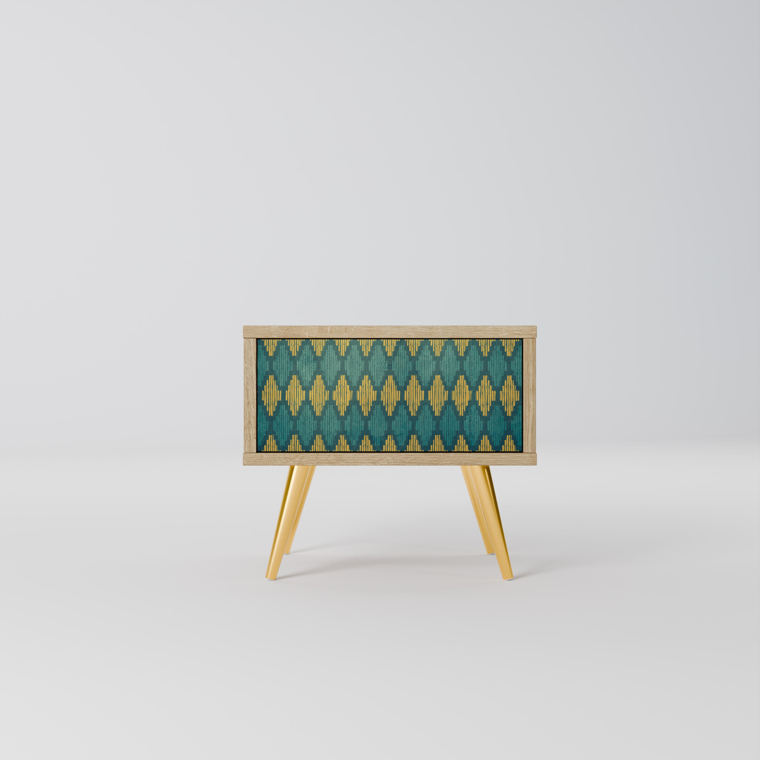 POLYGONS Nightstand in Oak Effect