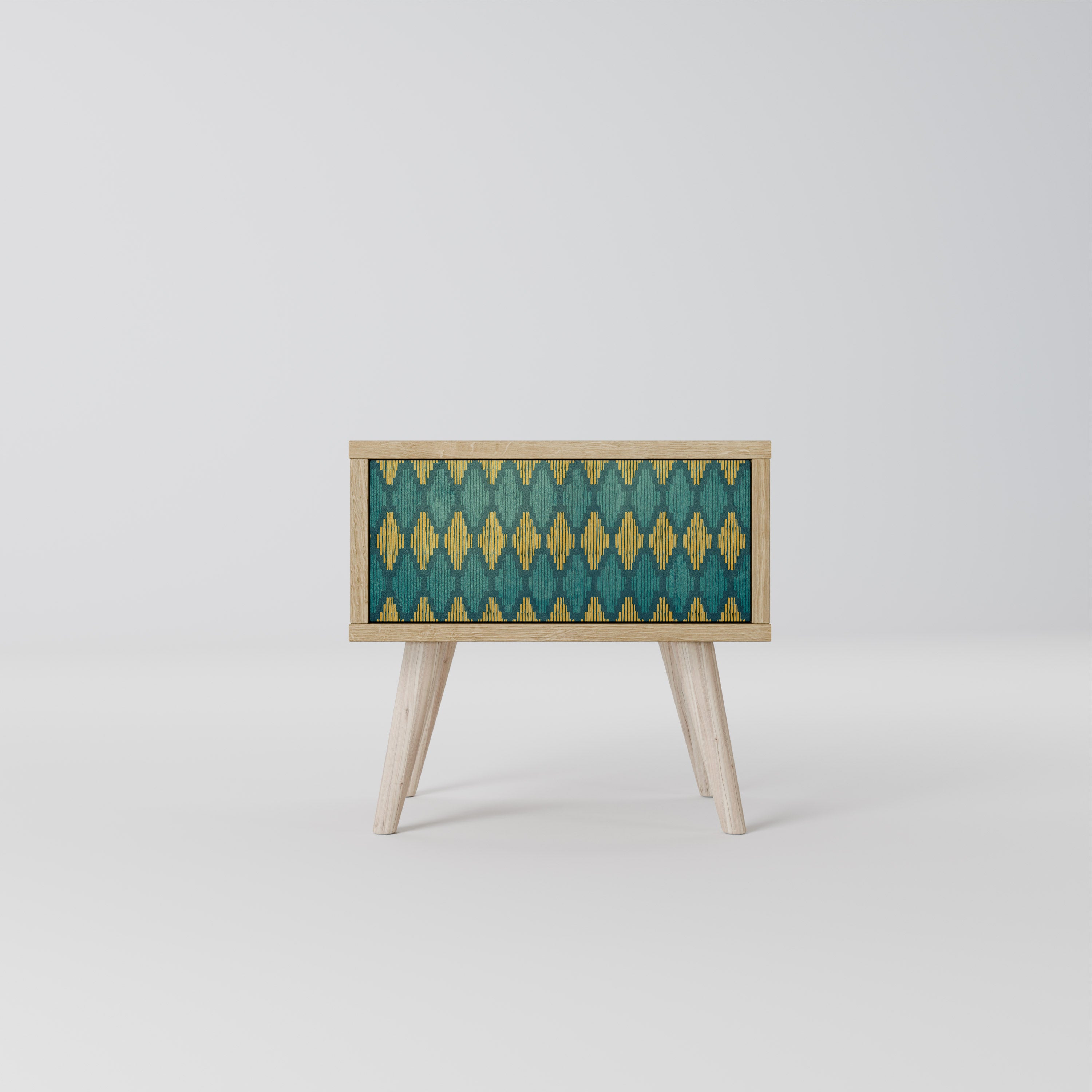 POLYGONS Nightstand in Oak Effect
