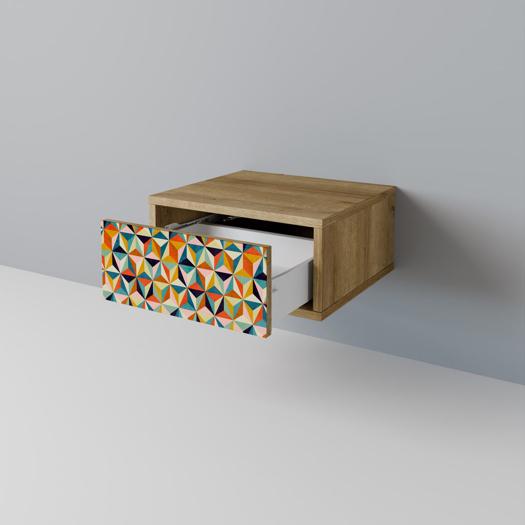 TESSELATE TREASURES Nightstand in Oak Effect