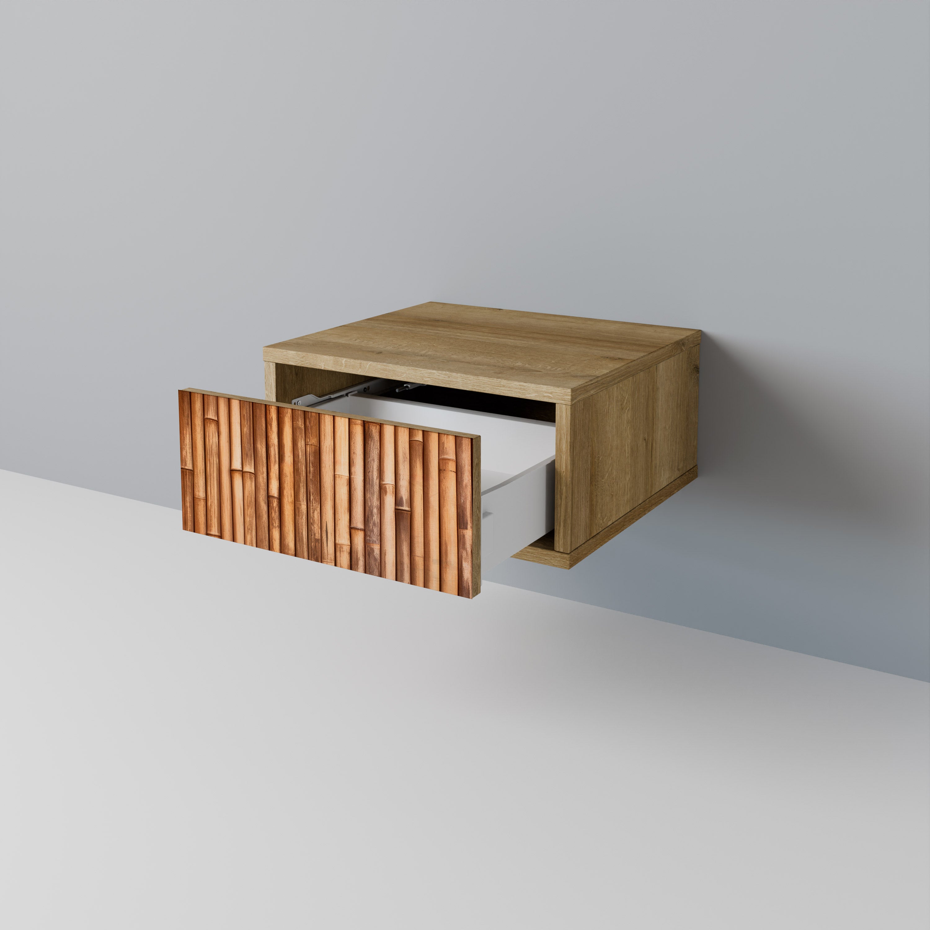NATURAL WOOD Nightstand in Oak Effect