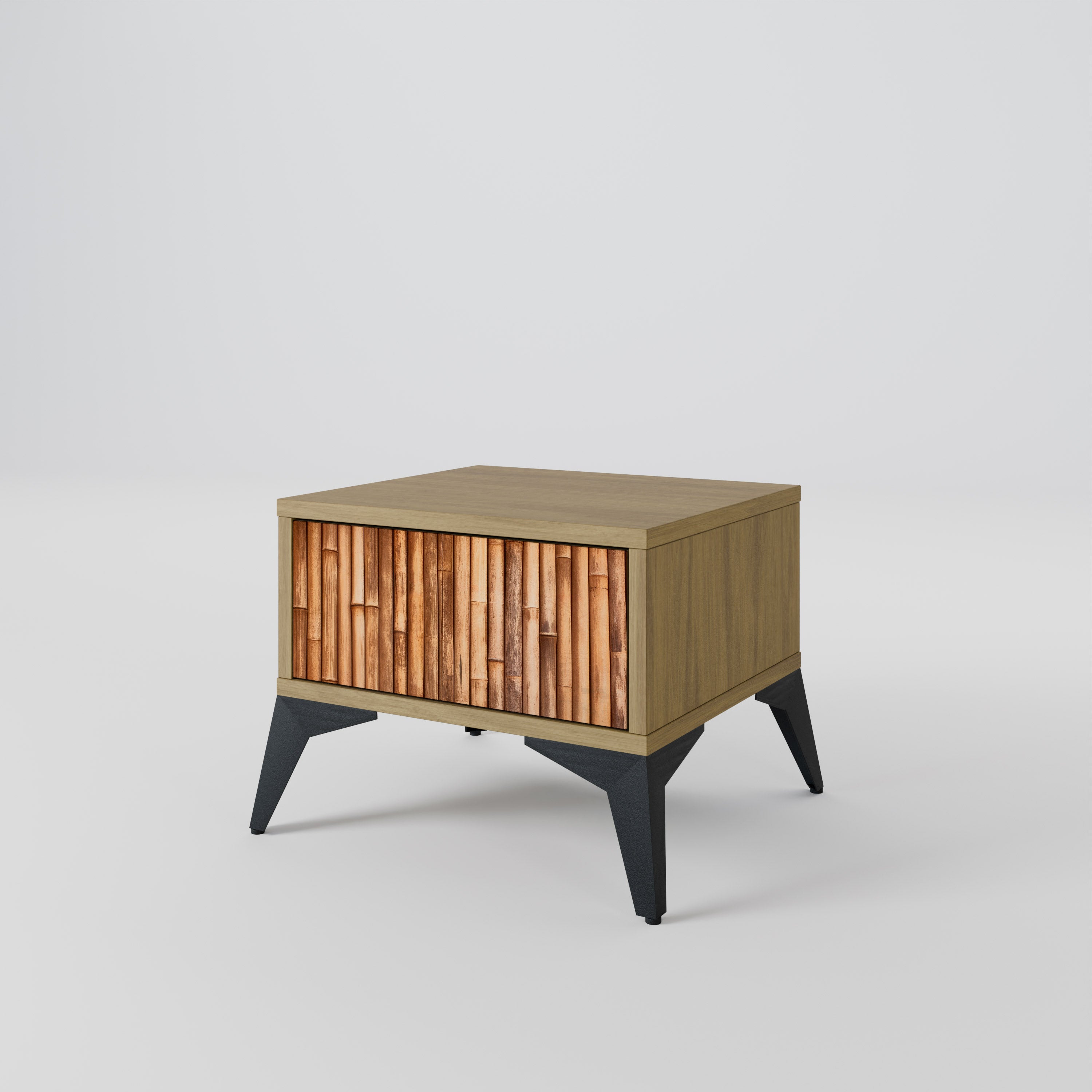 NATURAL WOOD Nightstand in Oak Effect