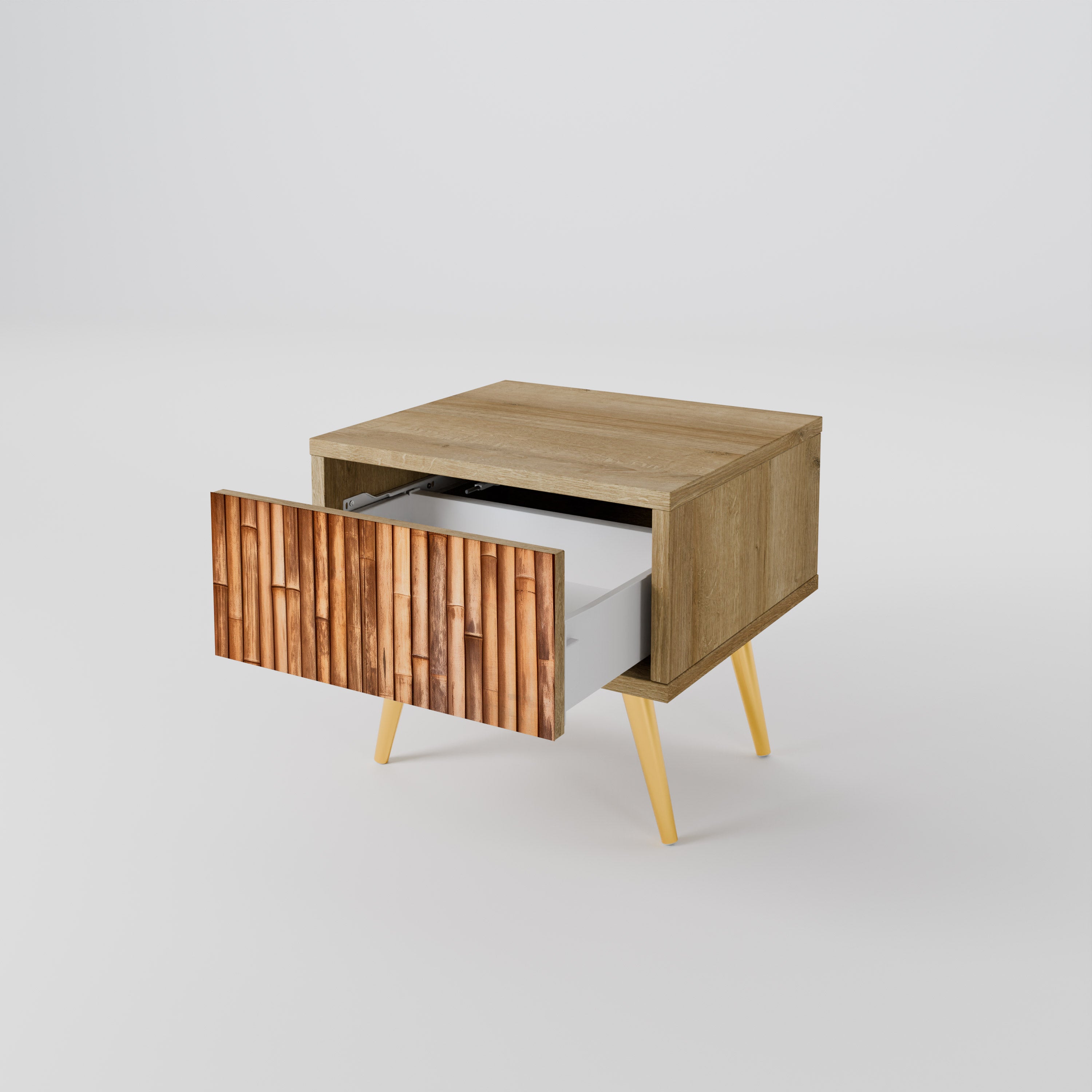 NATURAL WOOD Nightstand in Oak Effect