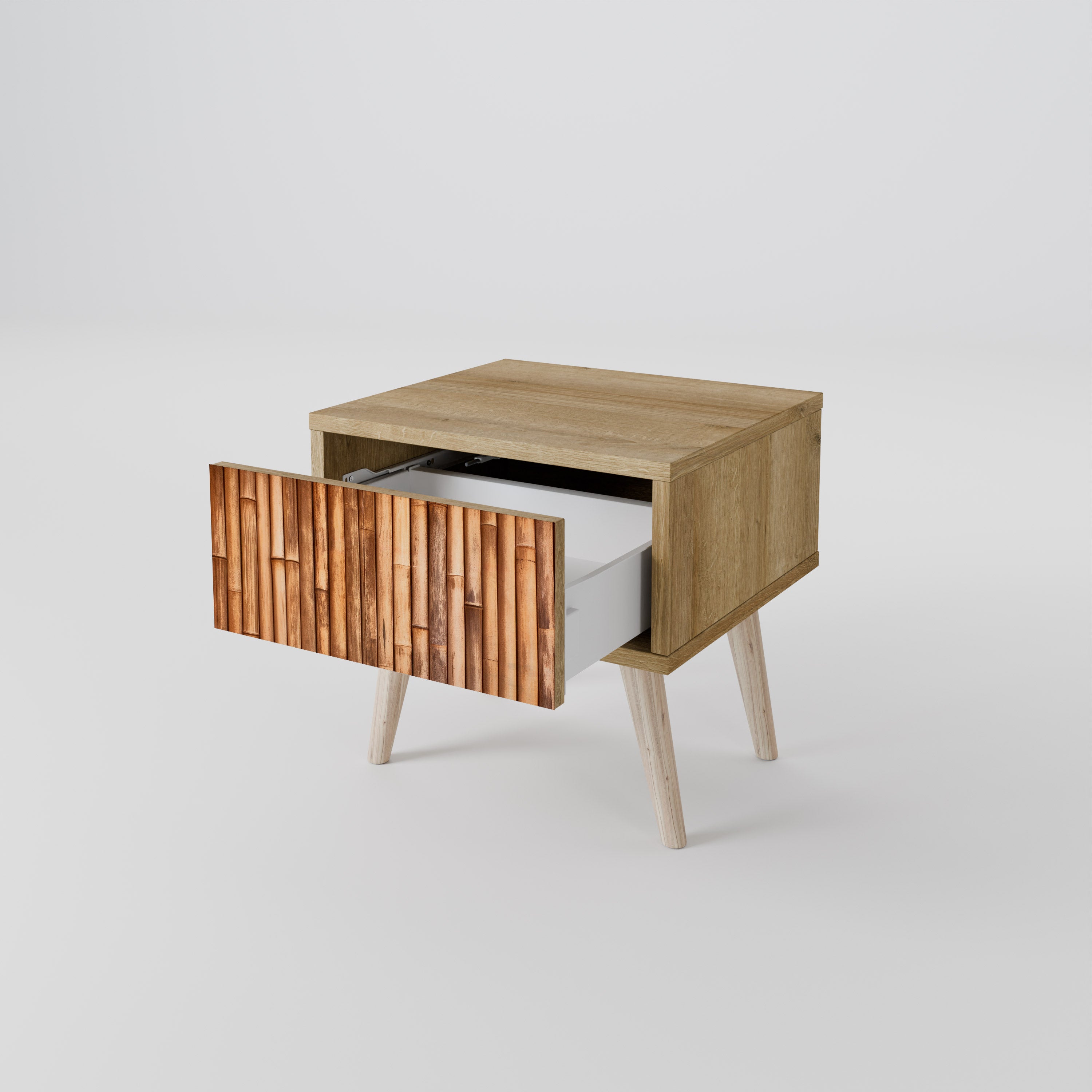 NATURAL WOOD Nightstand in Oak Effect
