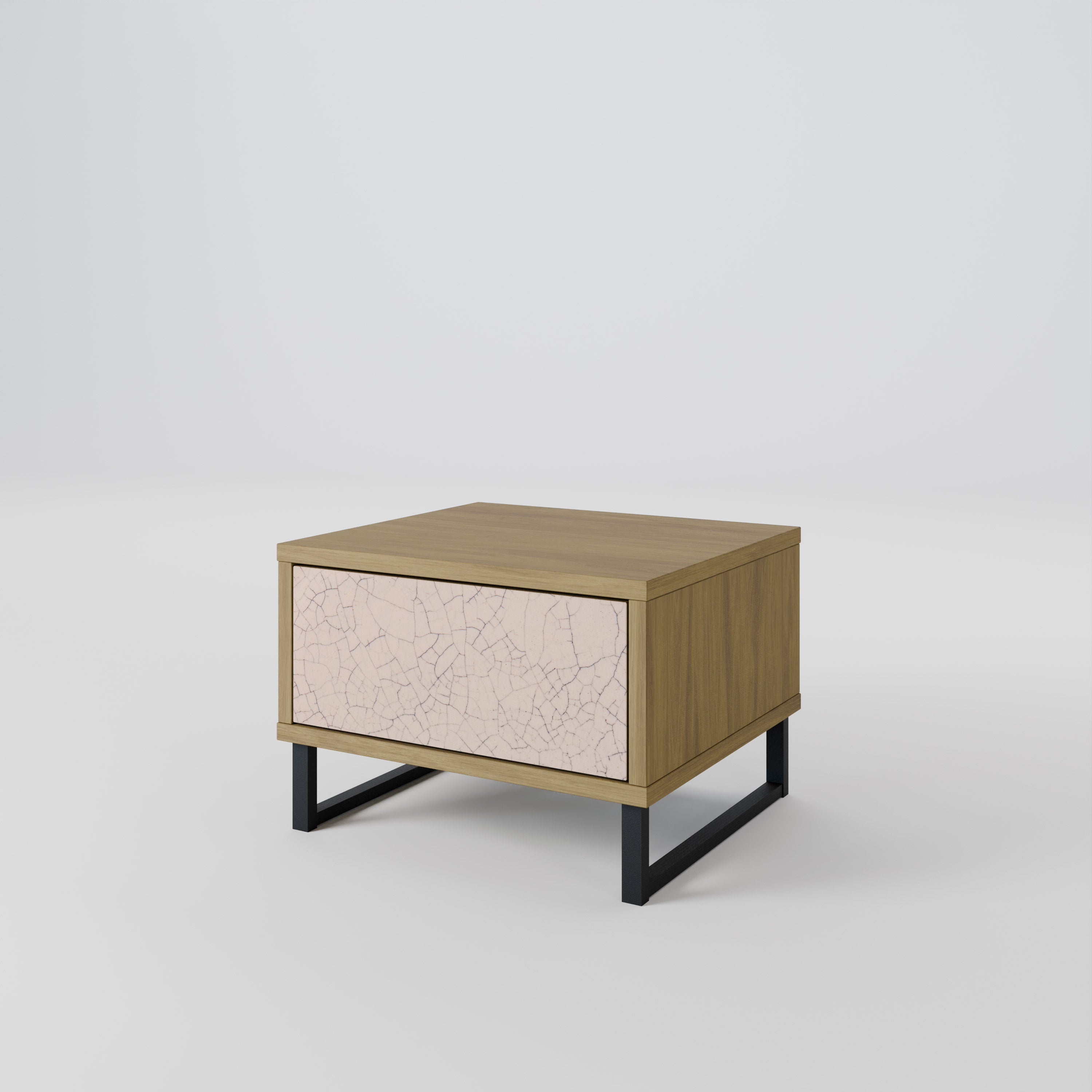 CERAMIC TEXTURE Nightstand in Oak Effect